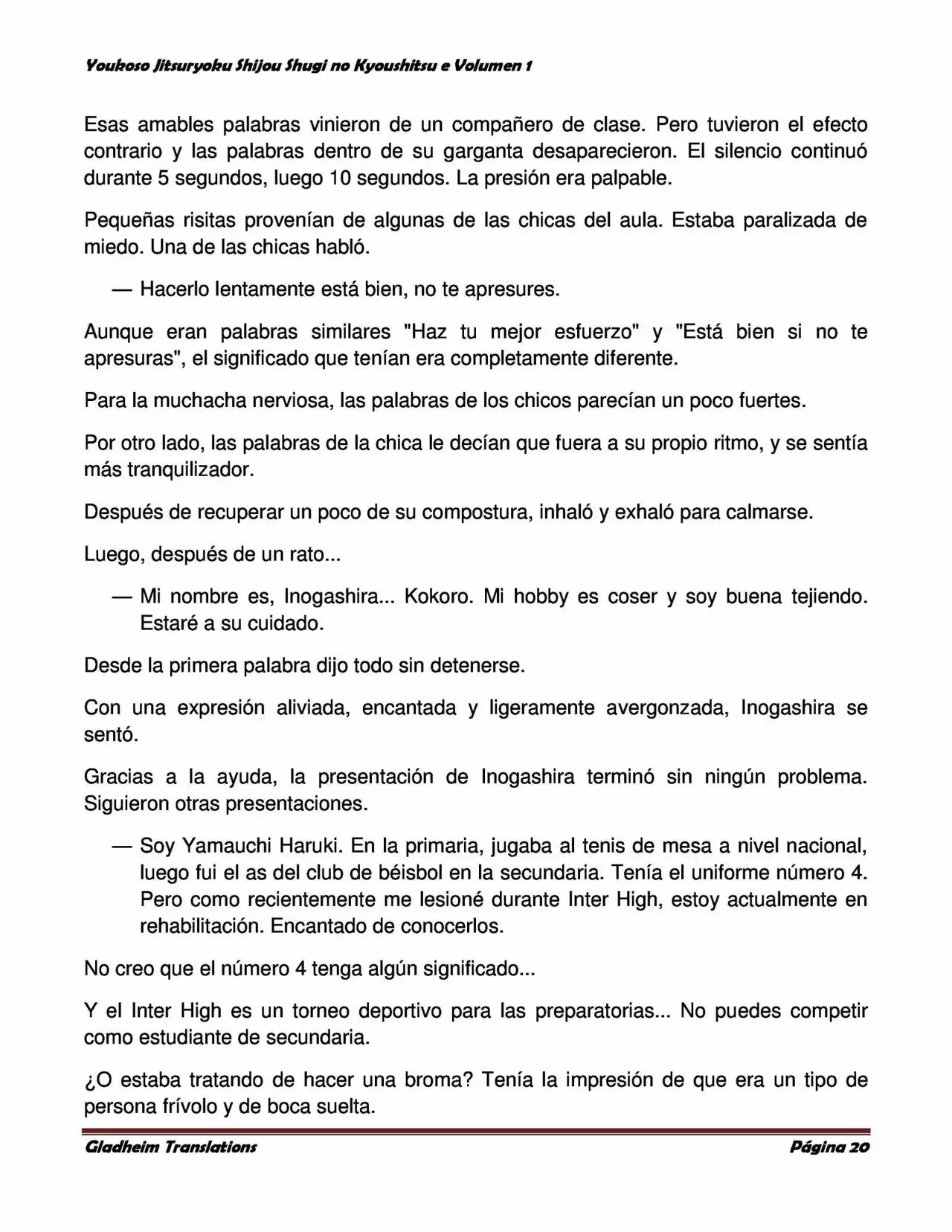 Página 20 del Manga