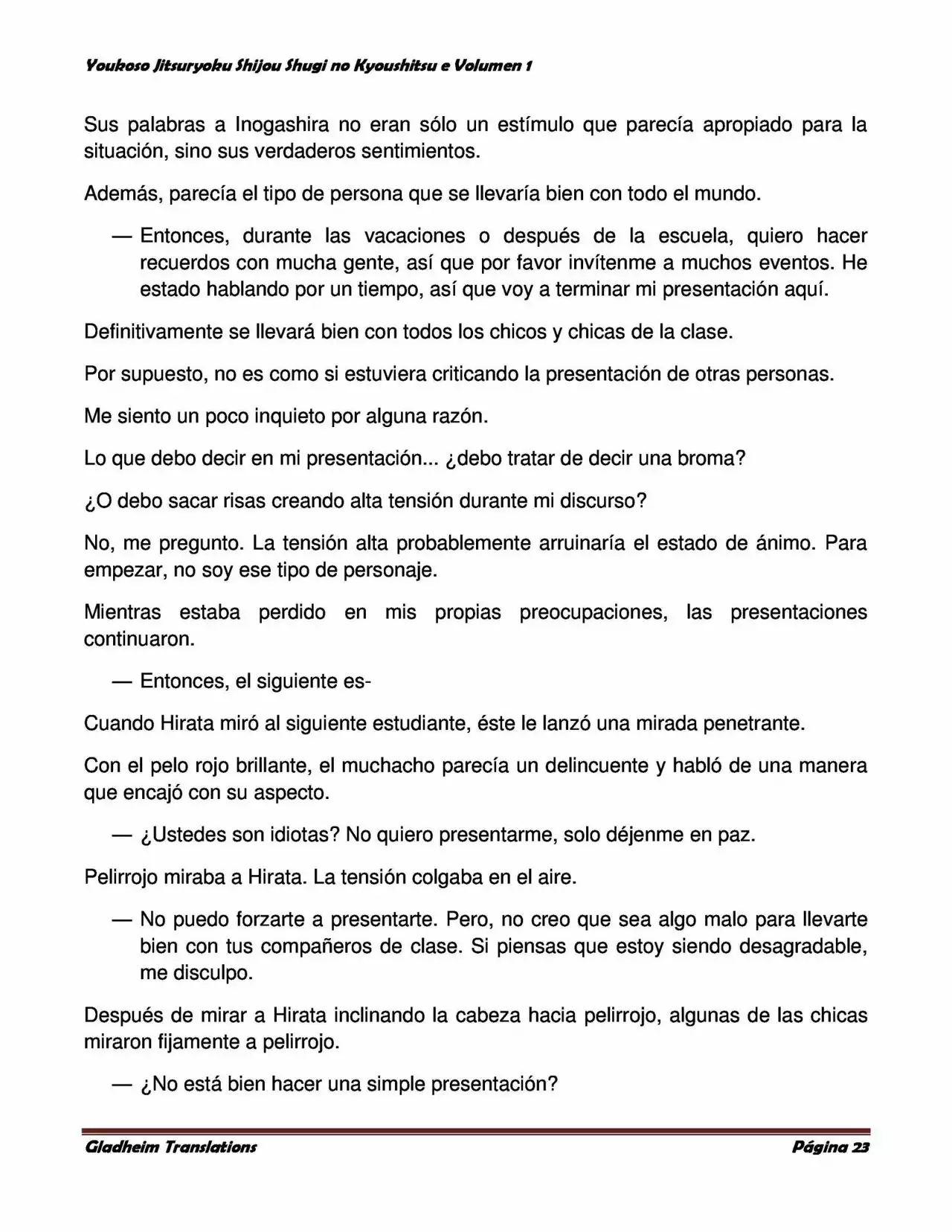 Página 23 del Manga
