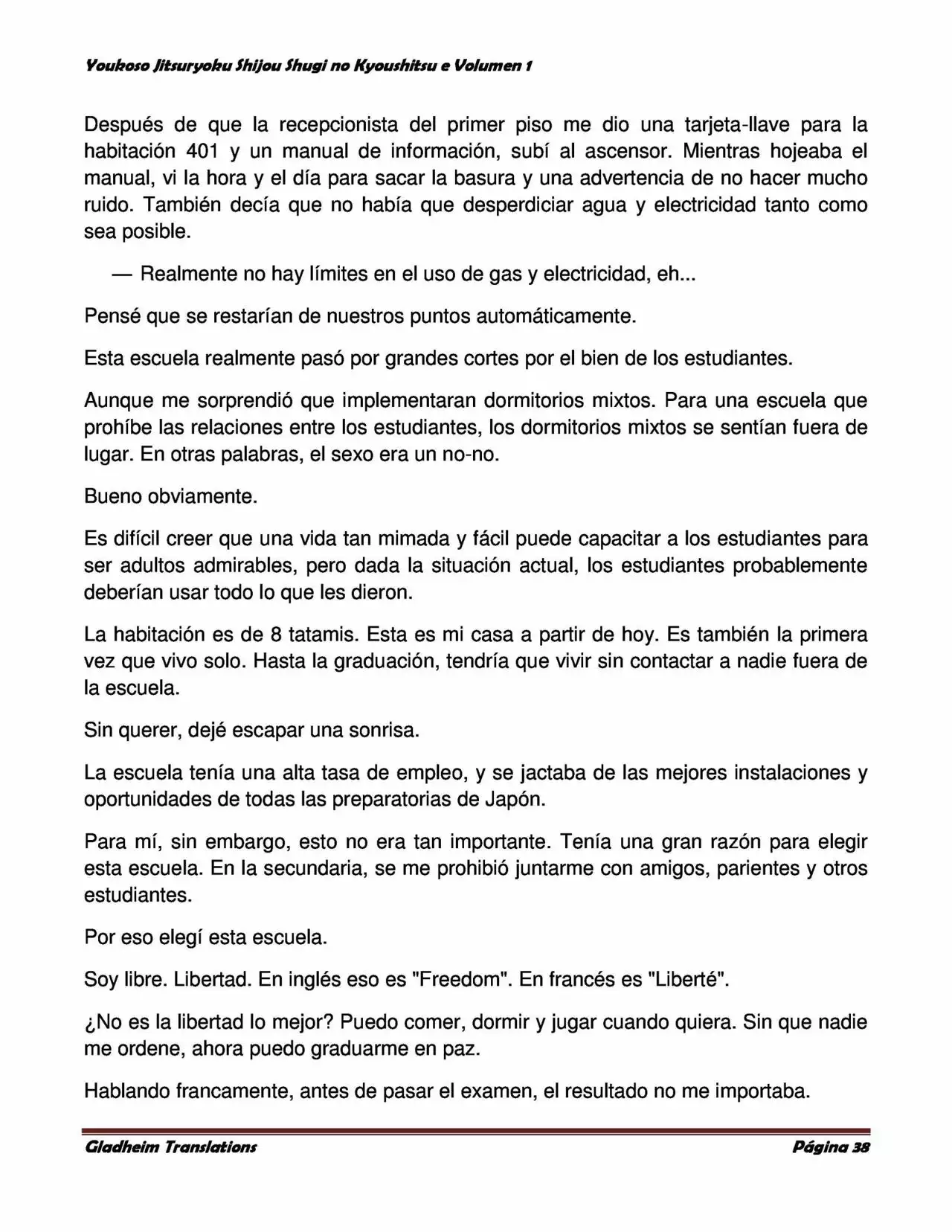 Página 38 del Manga