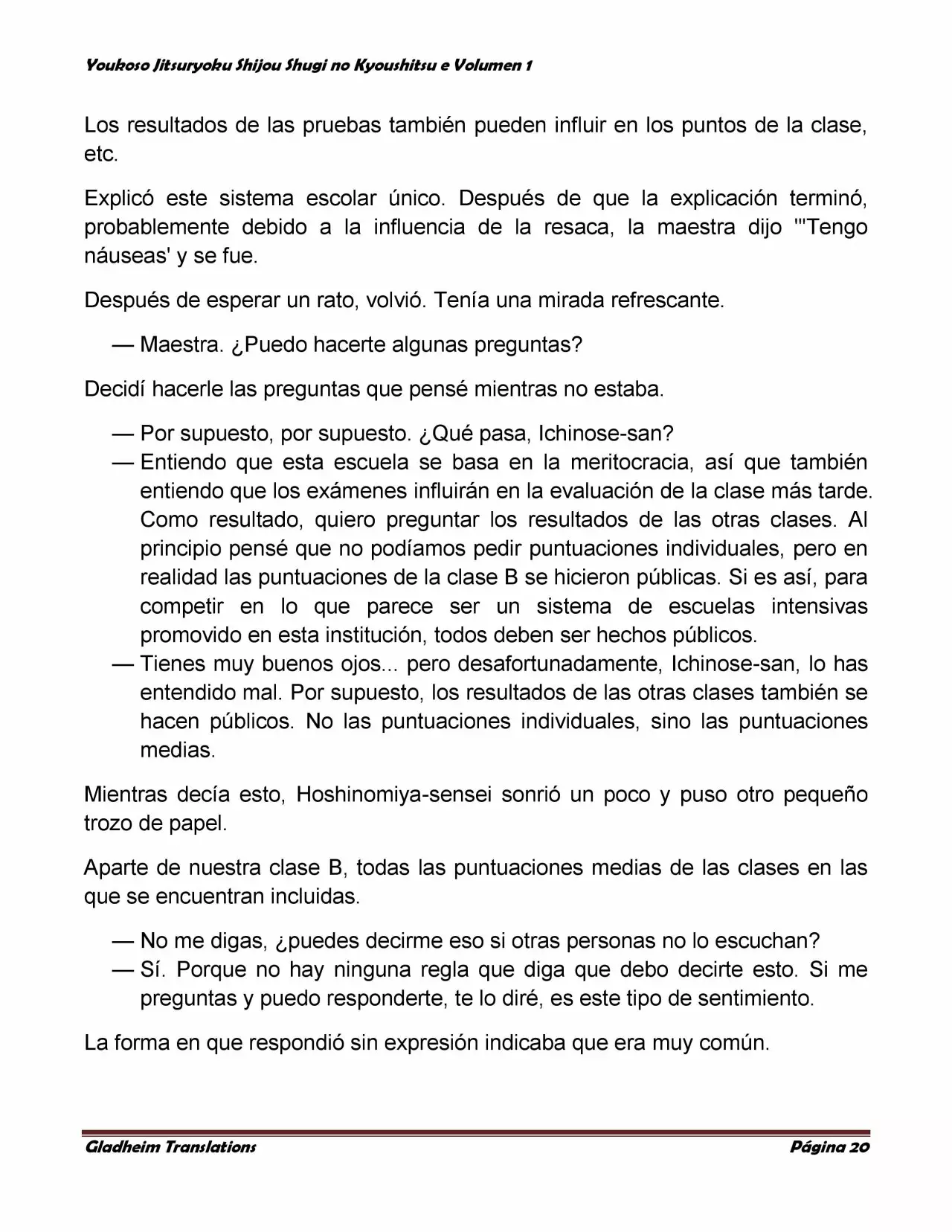 Página 20 del Manga