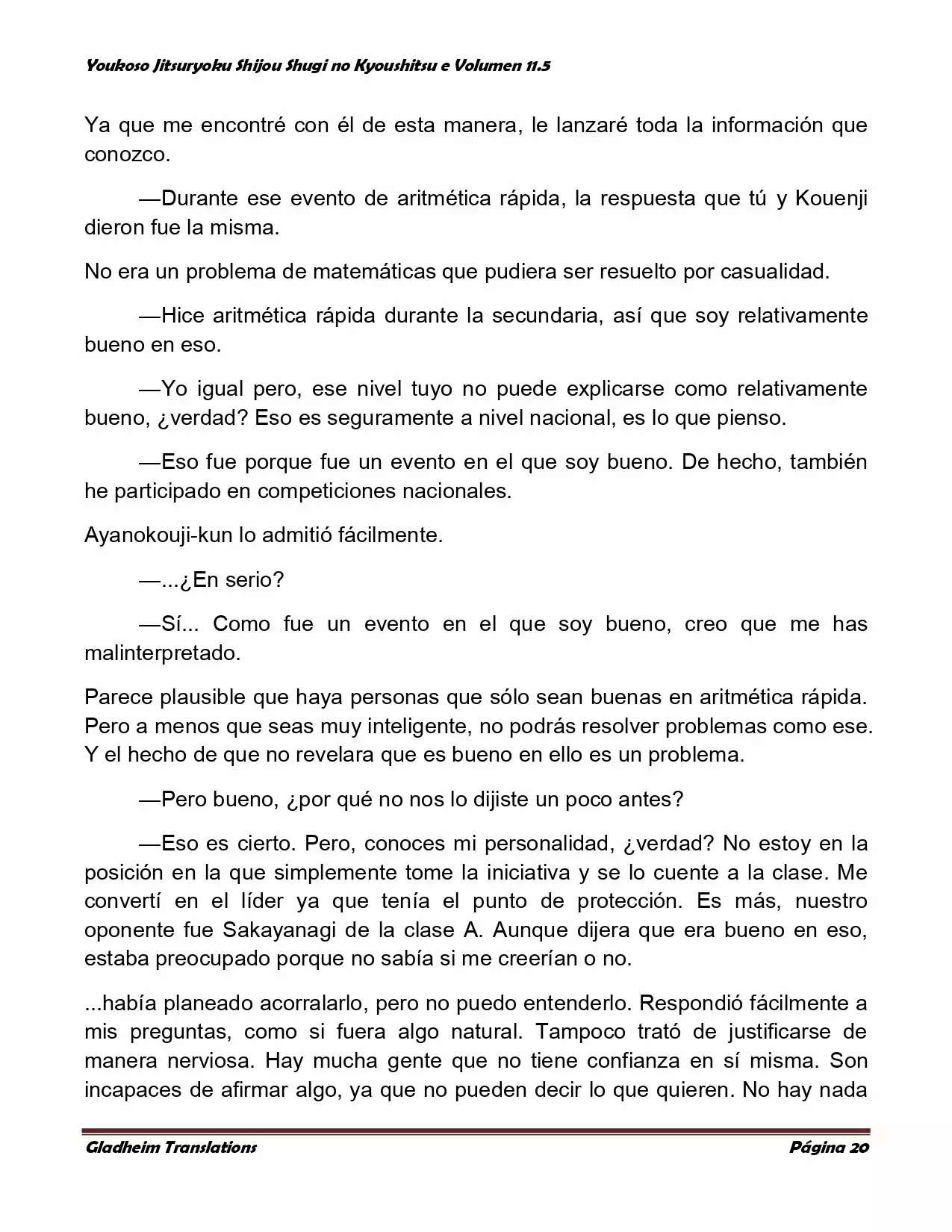 Página 20 del Manga