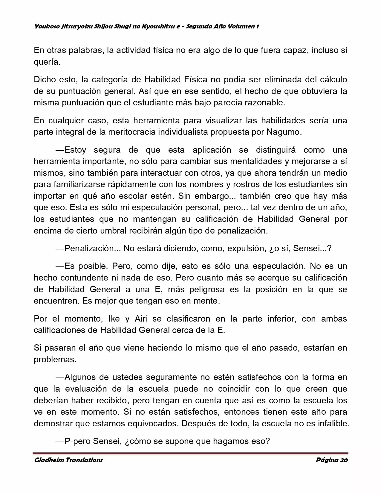 Página 20 del Manga