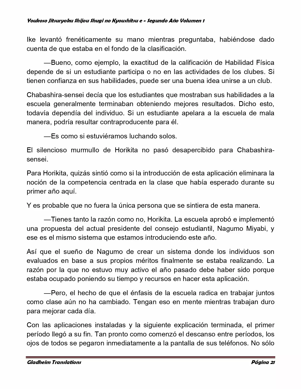 Página 21 del Manga