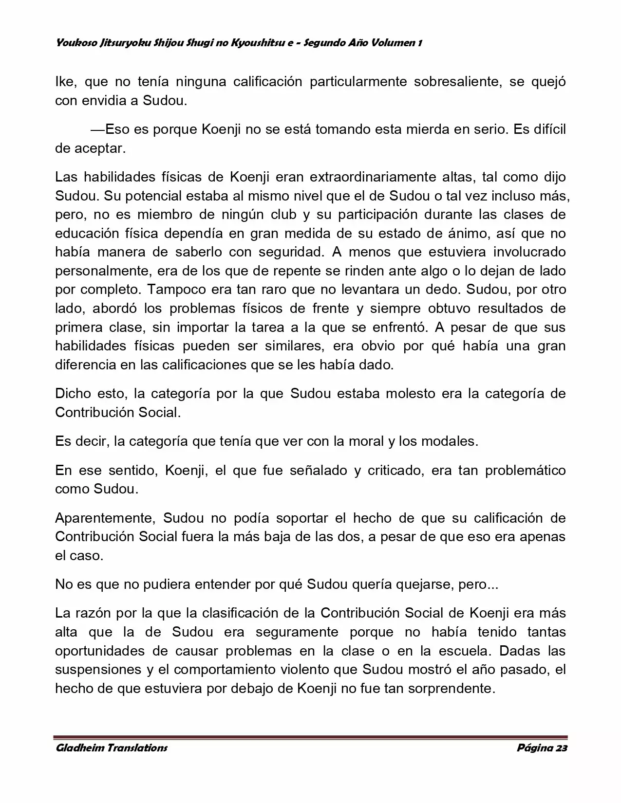 Página 23 del Manga