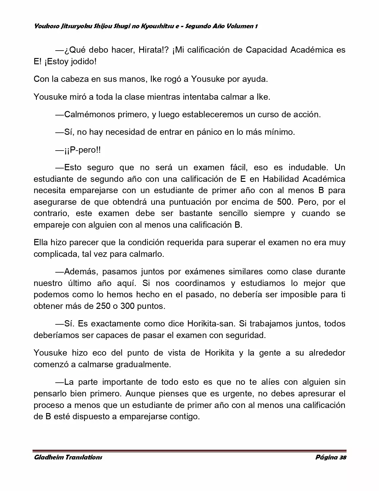 Página 38 del Manga