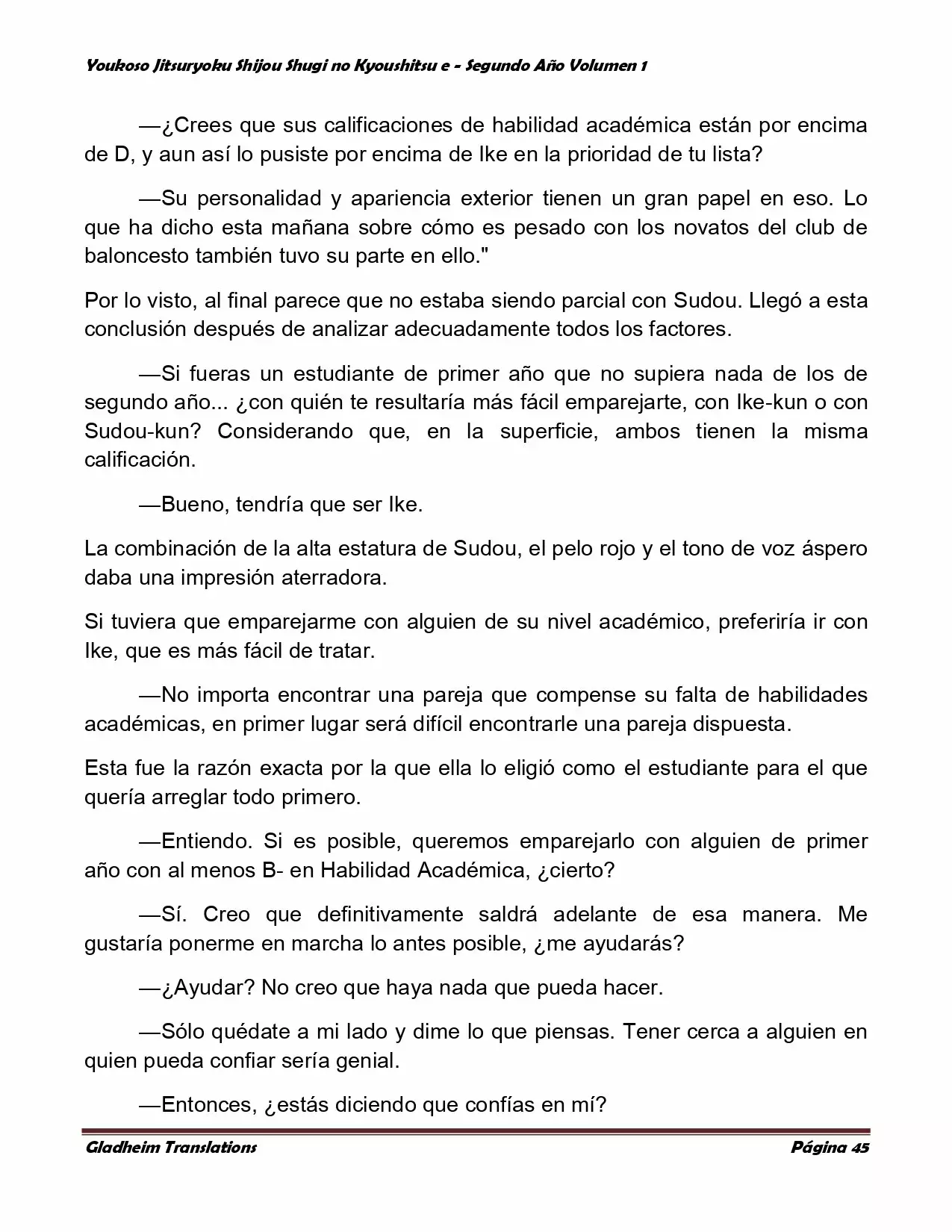 Página 45 del Manga