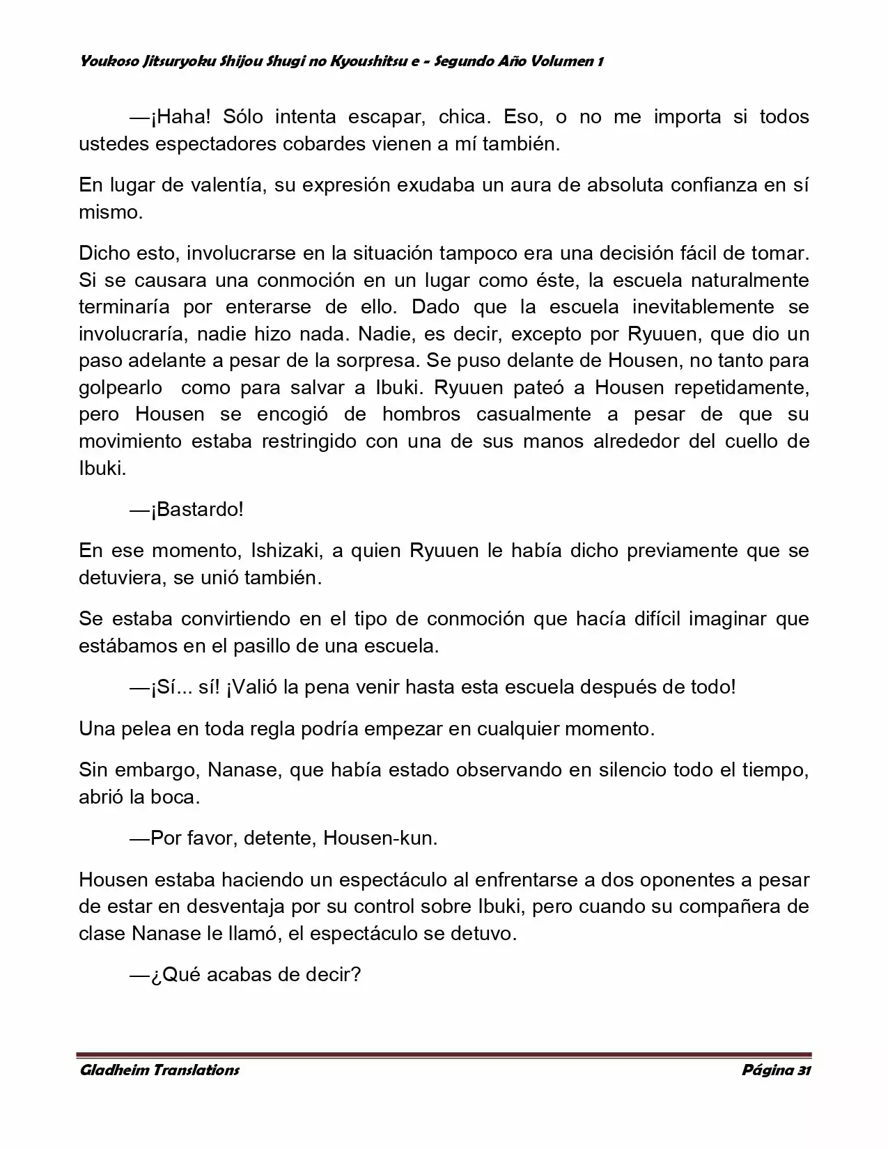 Página 31 del Manga