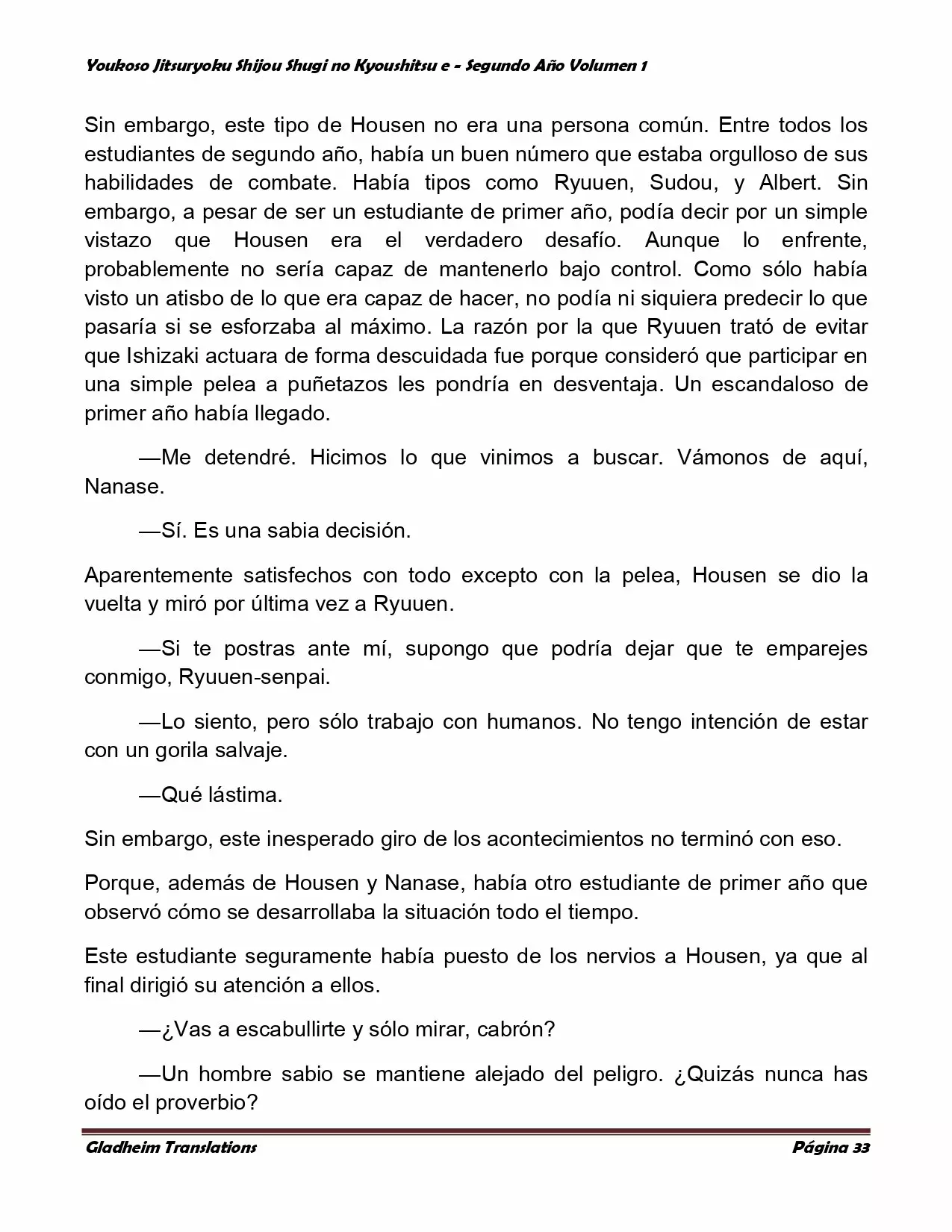 Página 33 del Manga