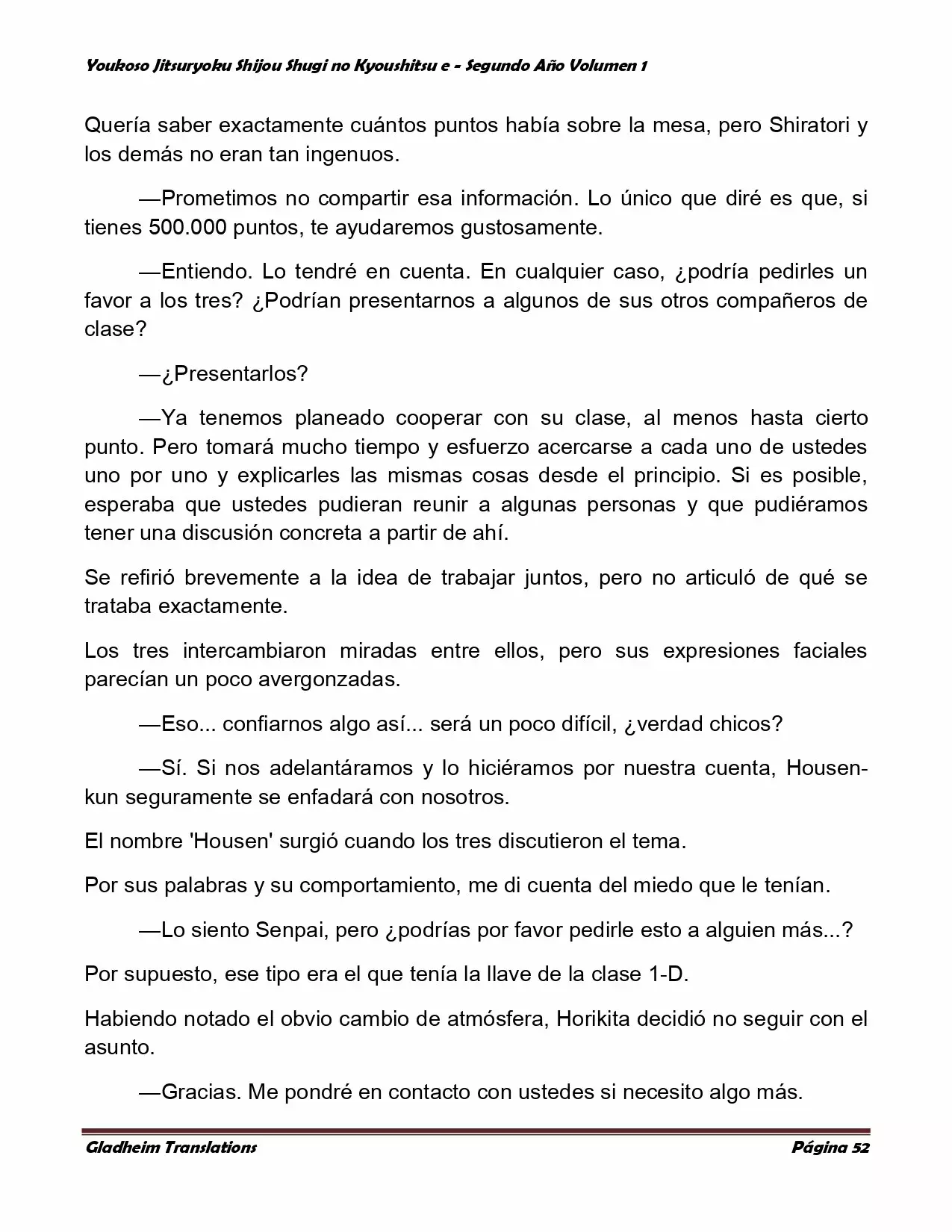 Página 52 del Manga