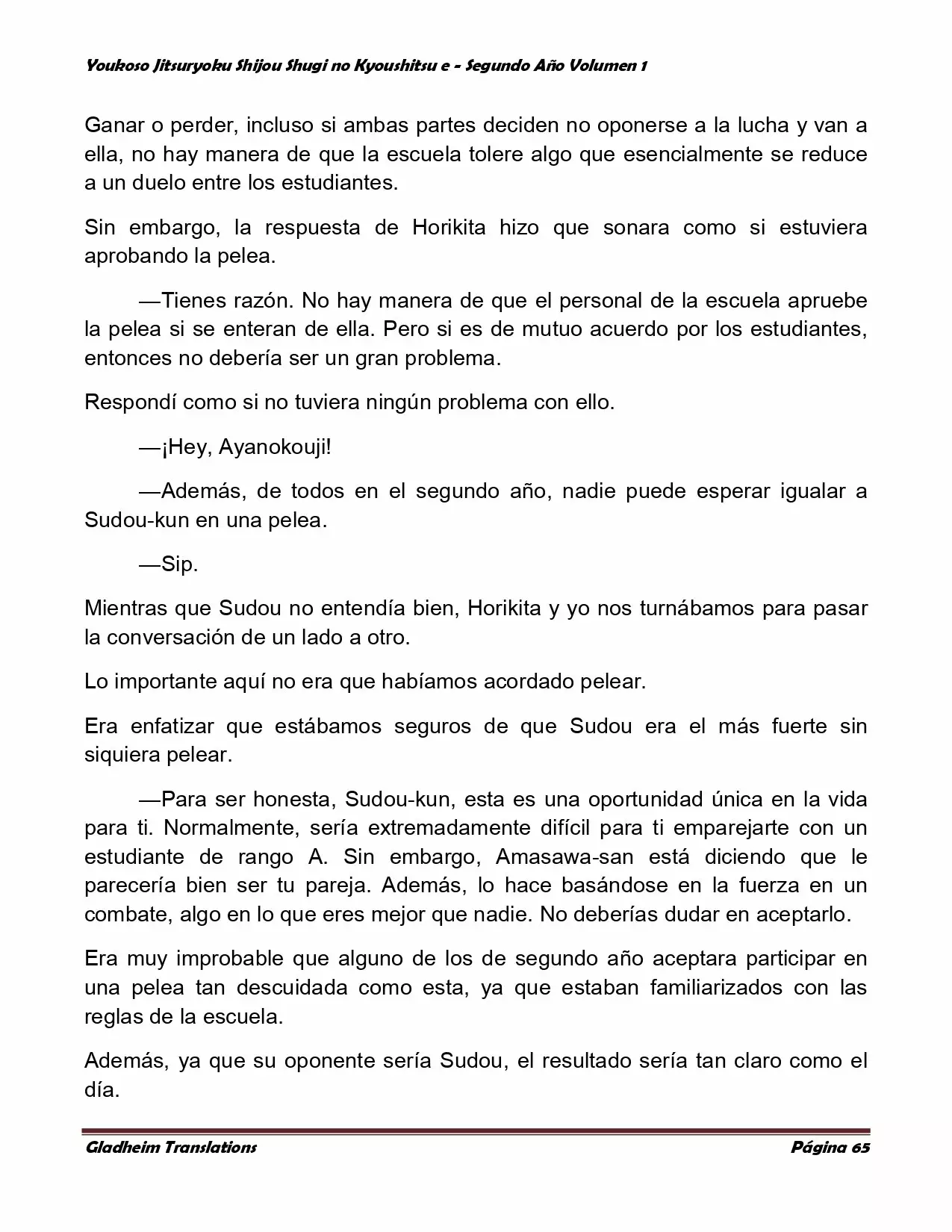 Página 65 del Manga