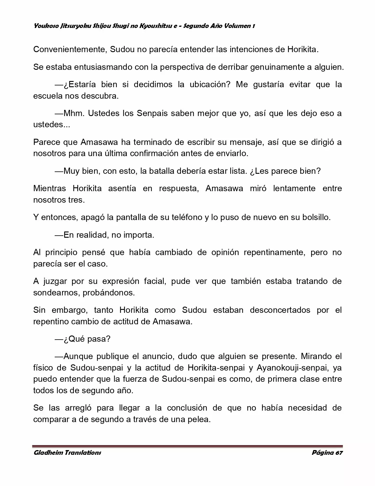 Página 67 del Manga