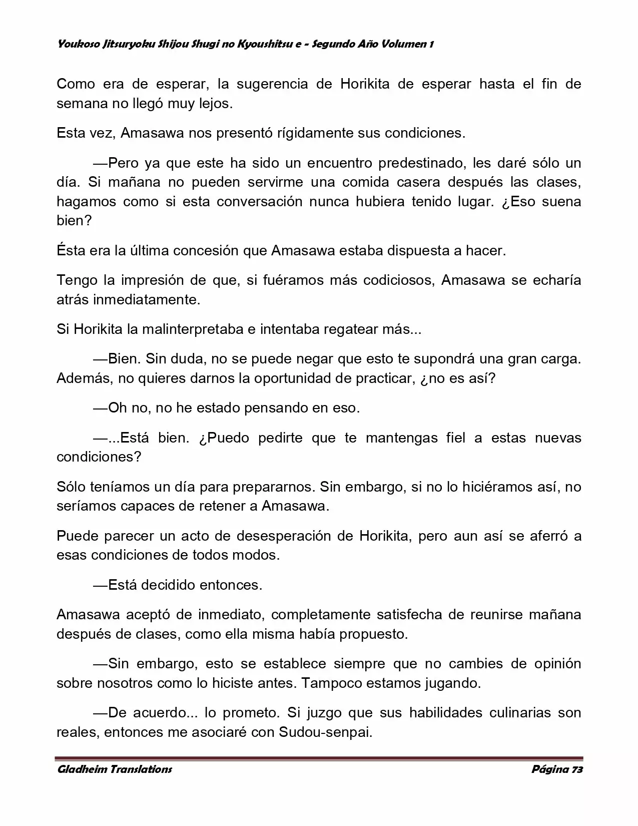 Página 73 del Manga