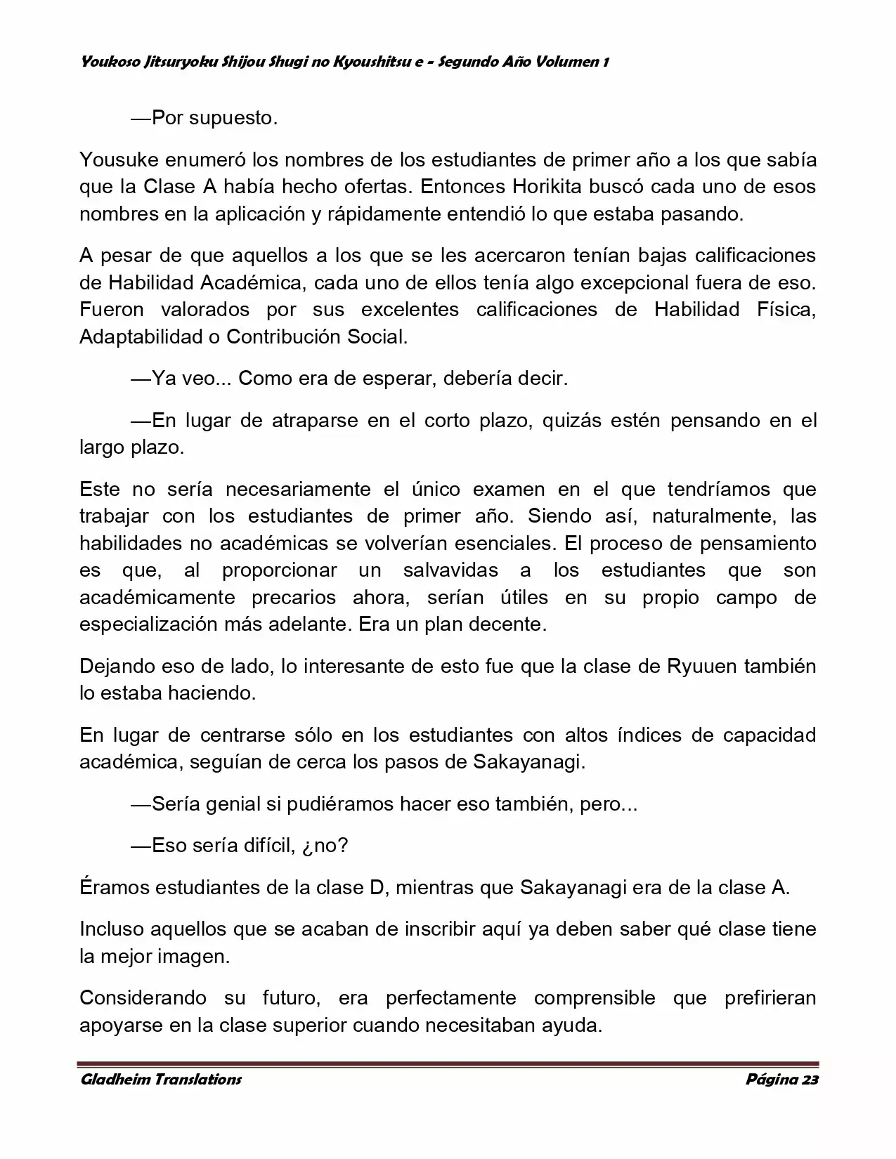 Página 23 del Manga