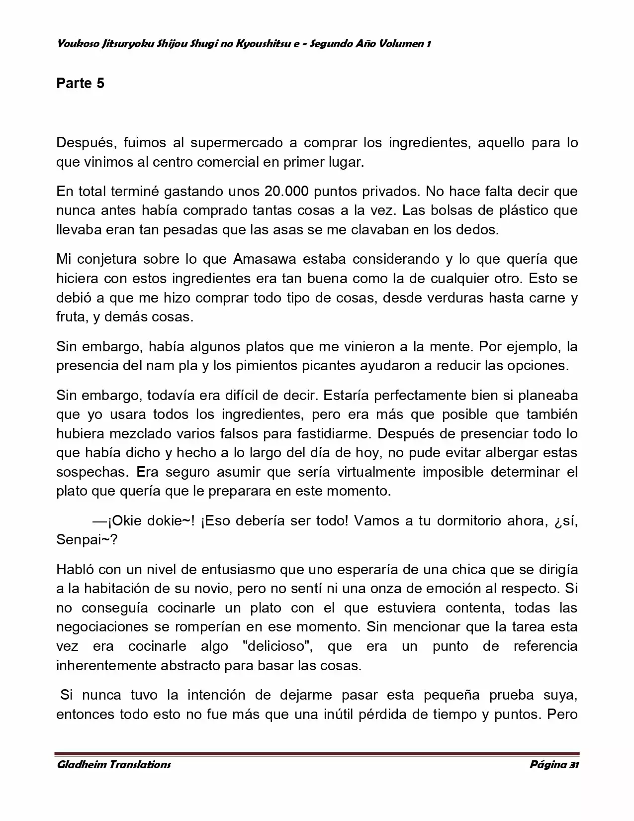 Página 31 del Manga