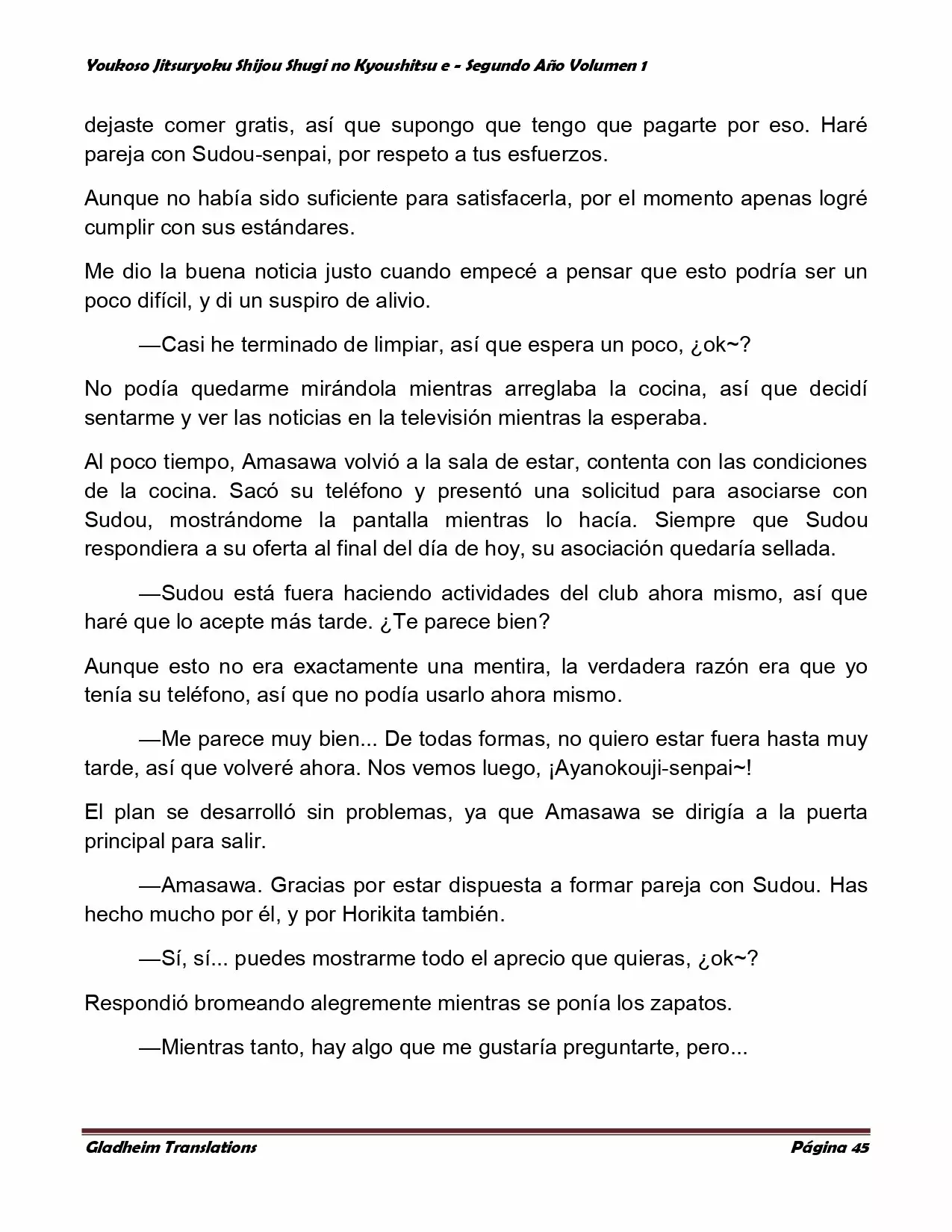 Página 45 del Manga