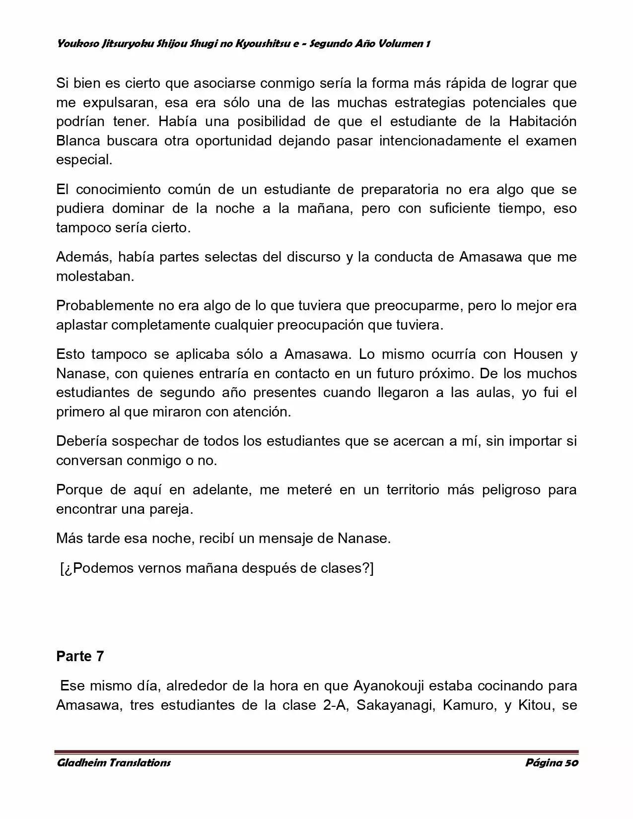 Página 50 del Manga