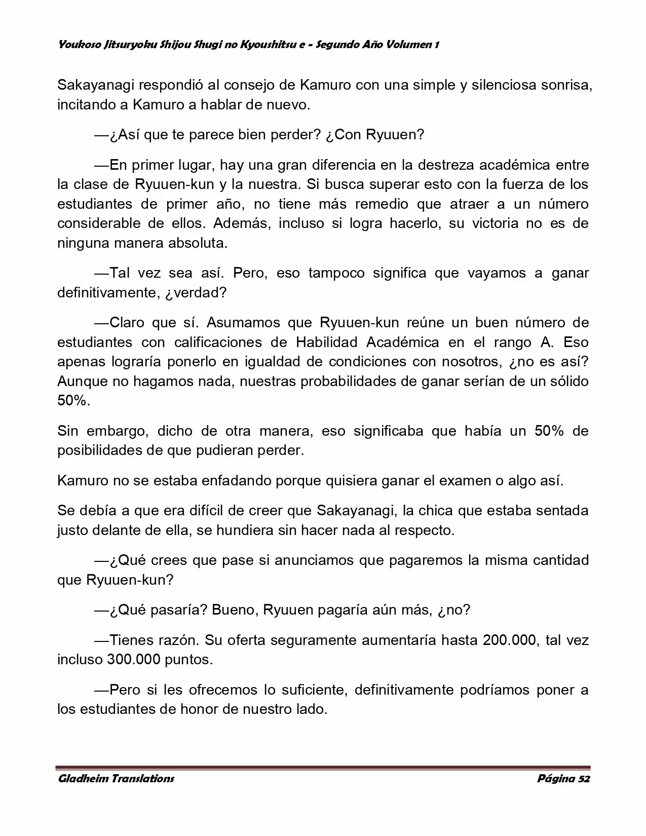 Página 52 del Manga