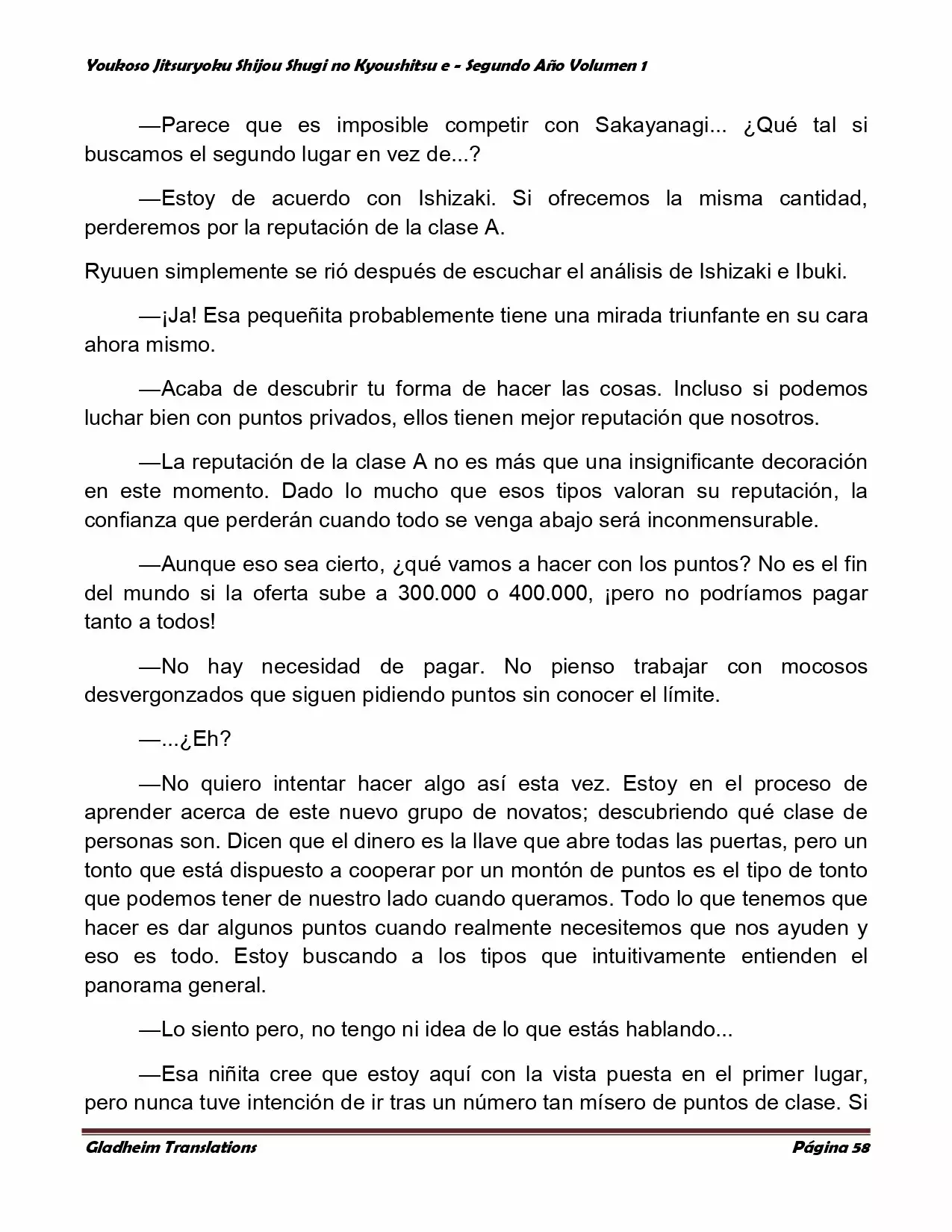 Página 58 del Manga