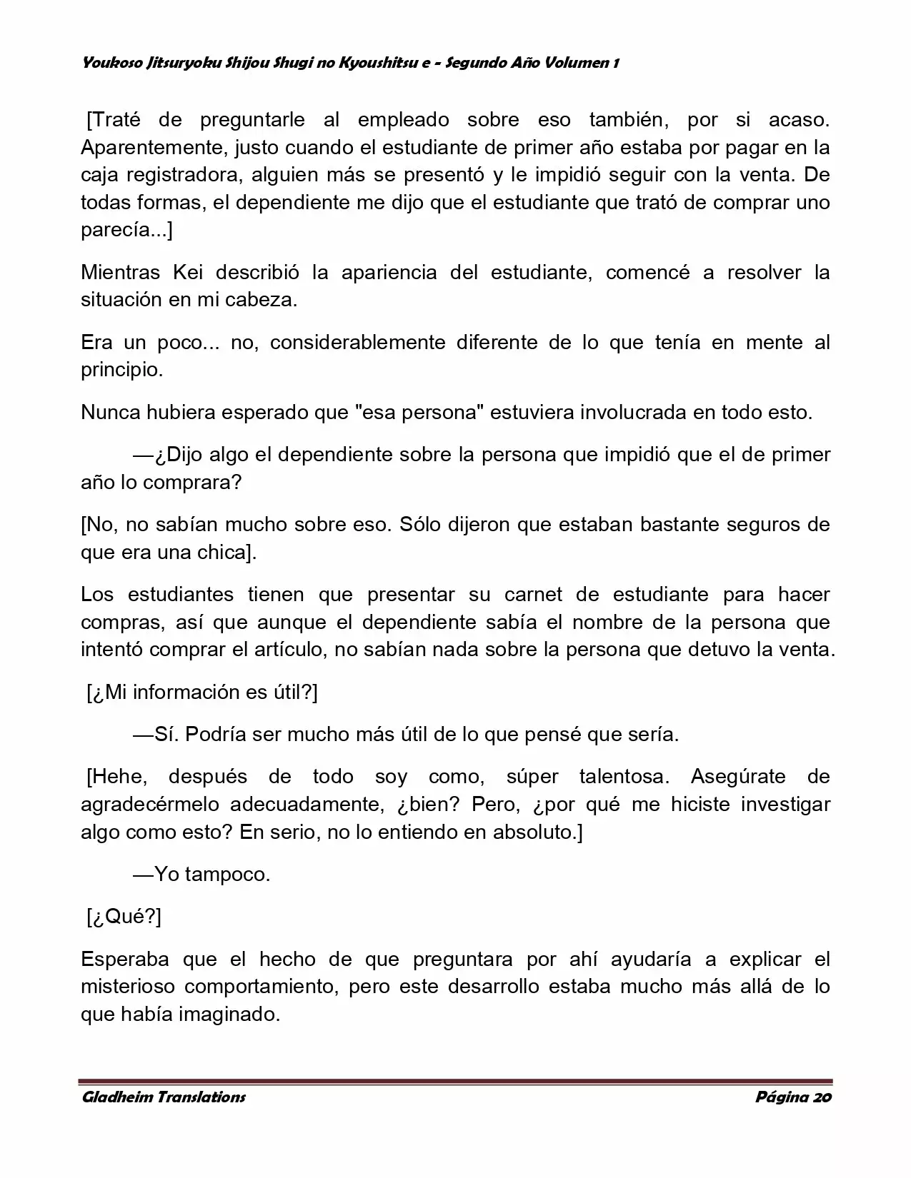 Página 20 del Manga