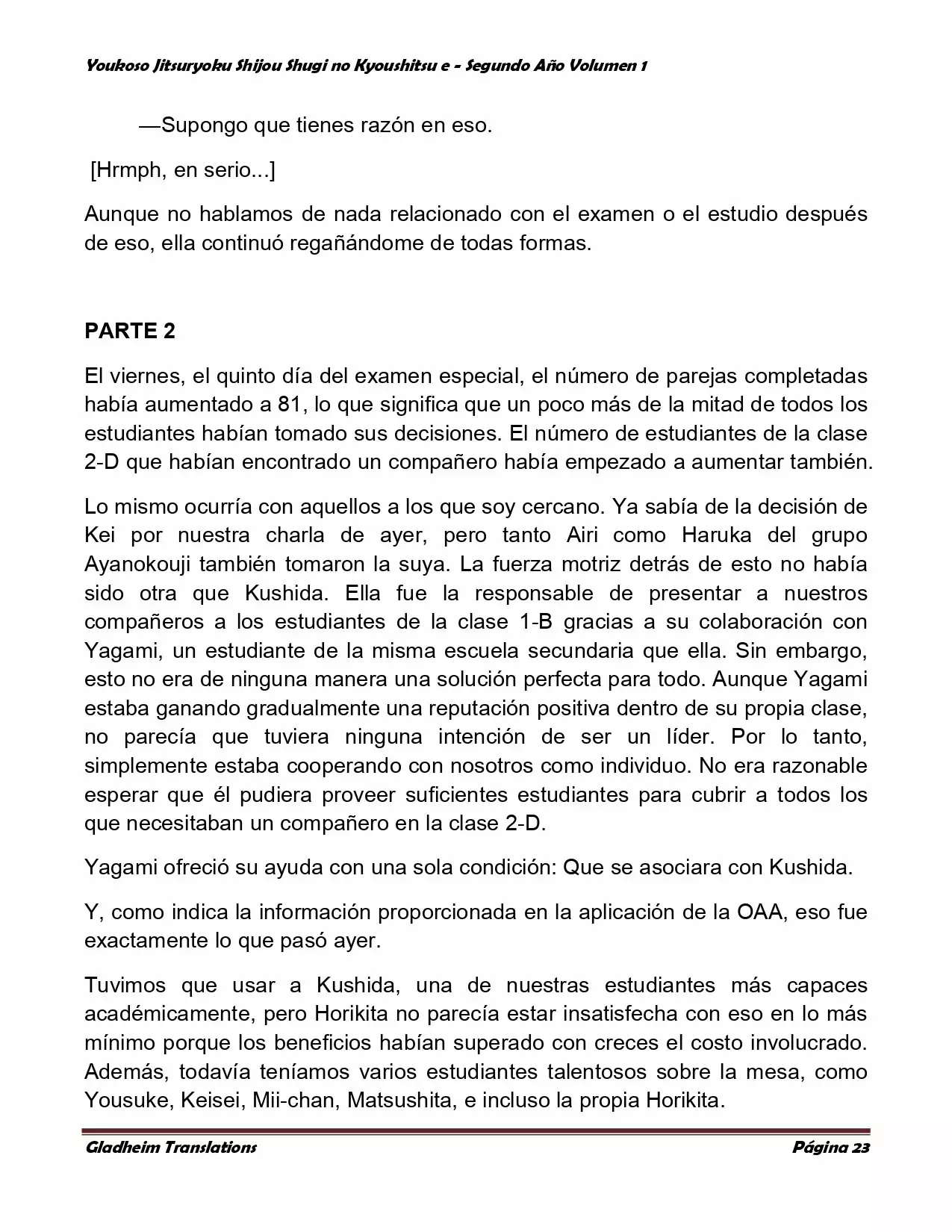 Página 23 del Manga