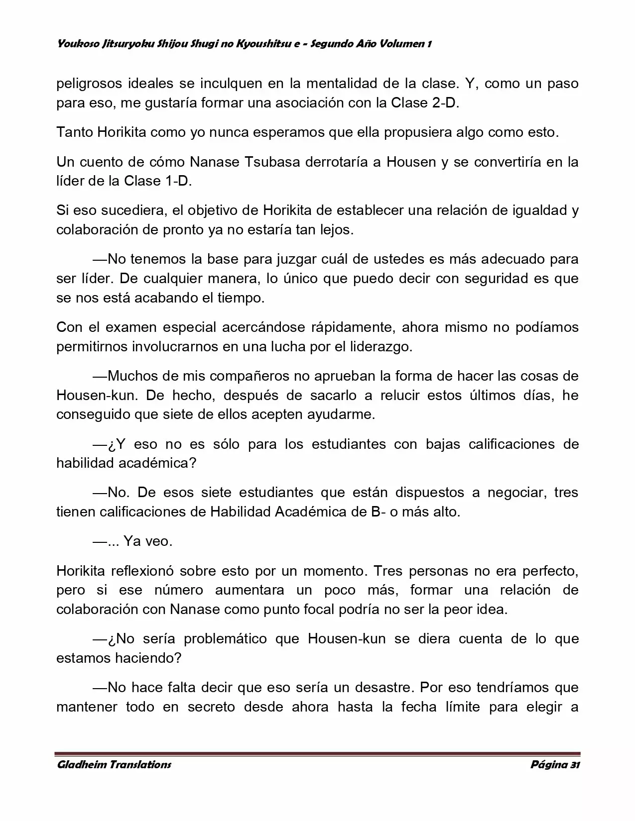 Página 31 del Manga