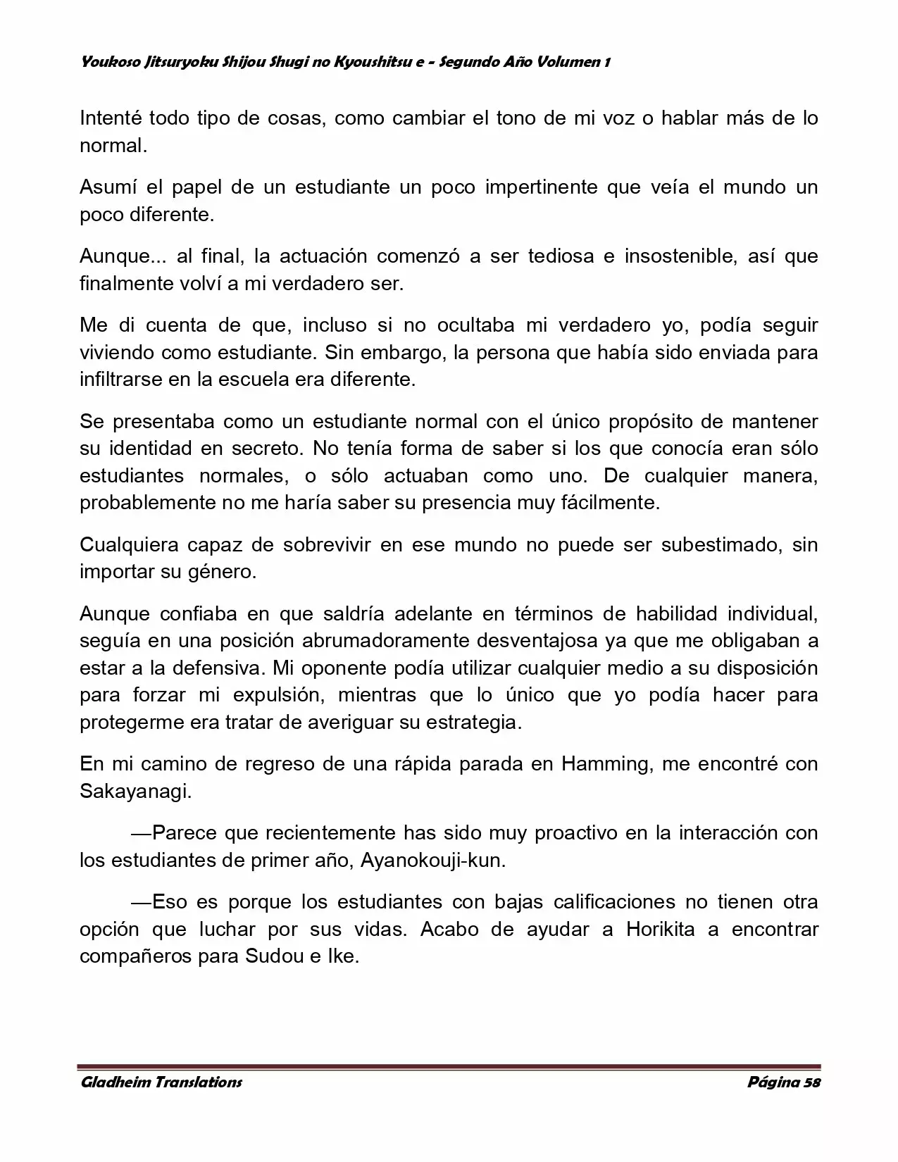 Página 58 del Manga