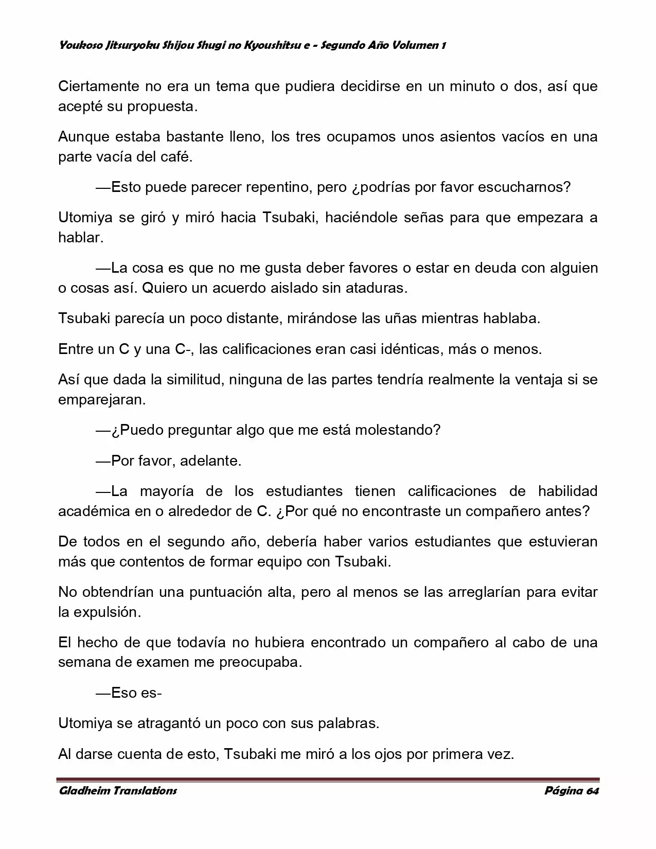 Página 64 del Manga