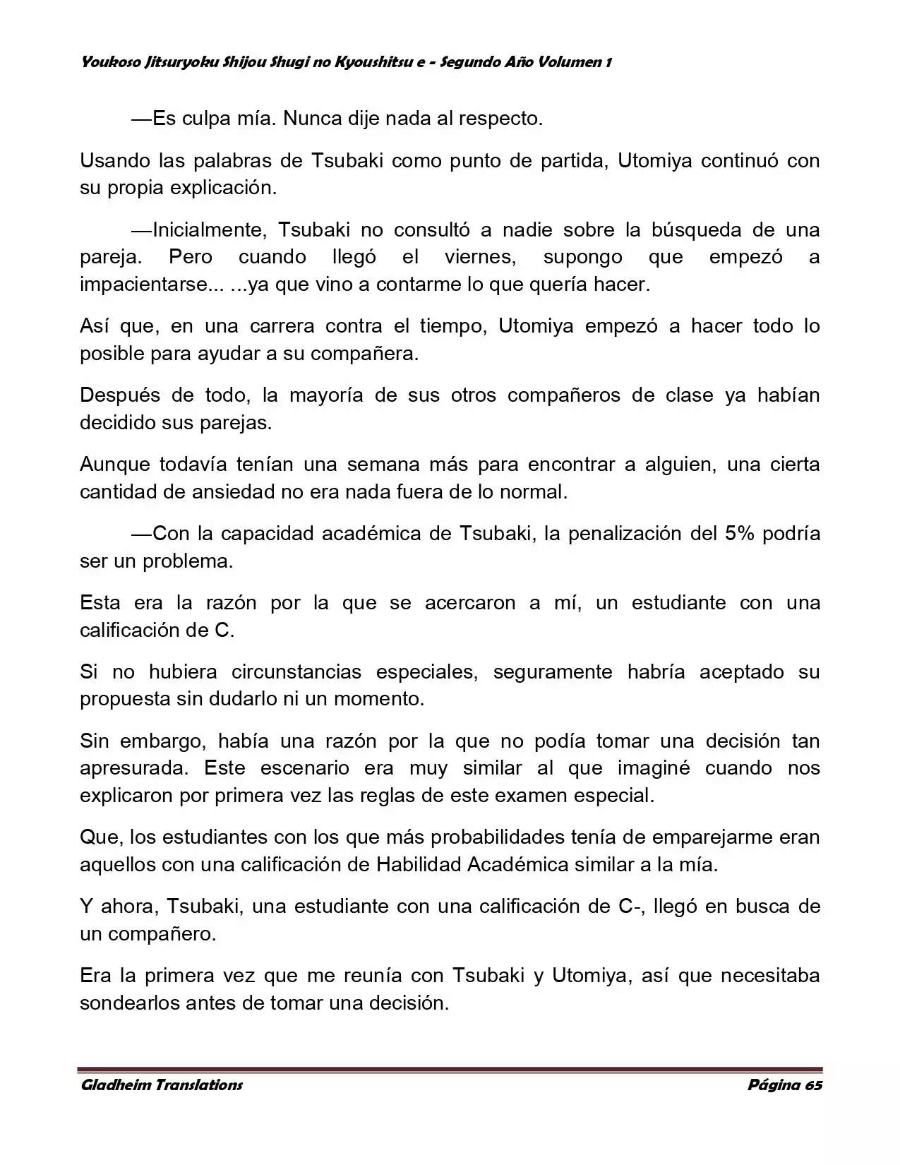 Página 65 del Manga