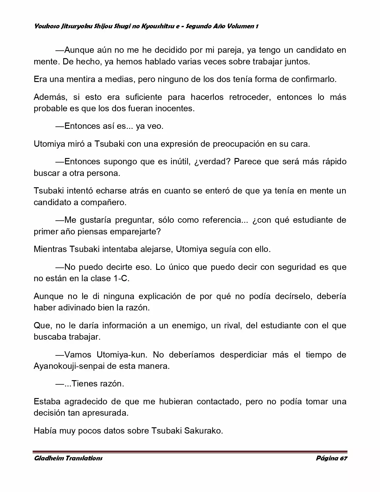 Página 67 del Manga