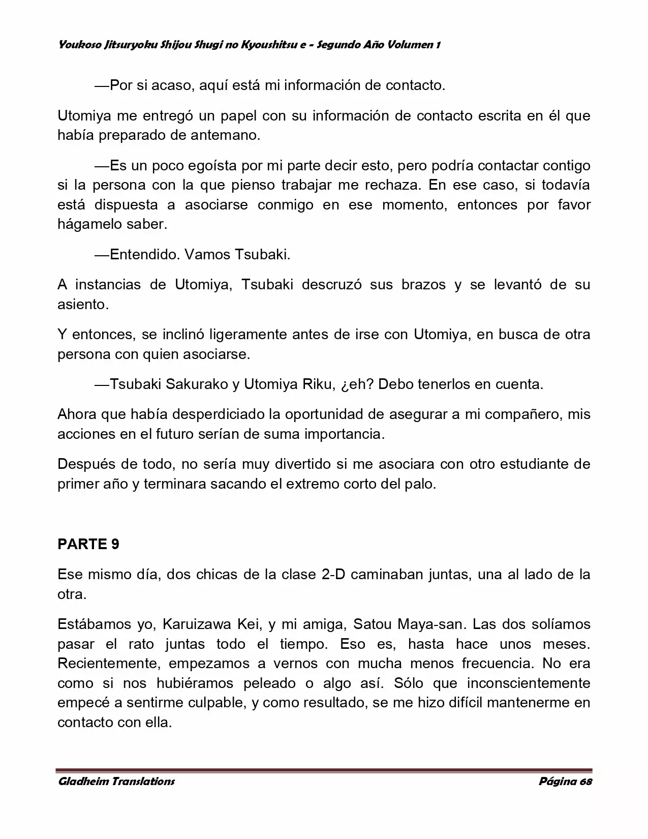 Página 68 del Manga