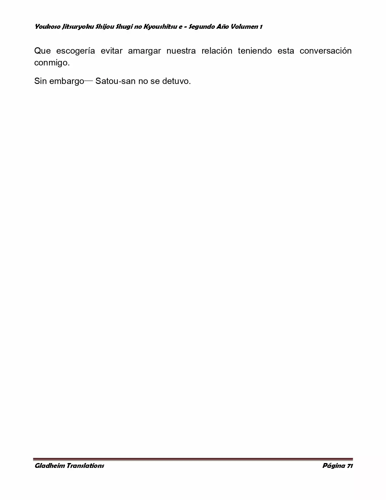 Página 71 del Manga