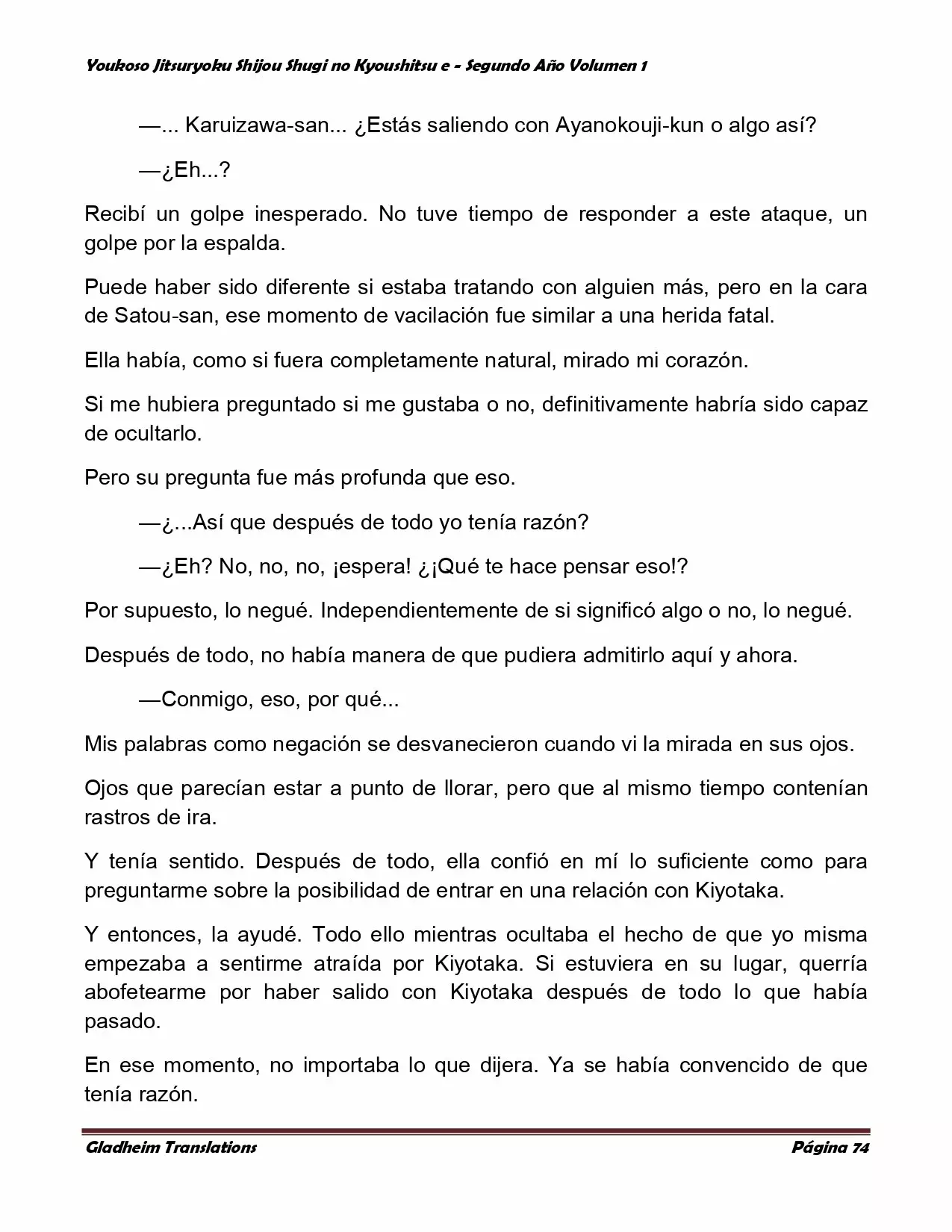 Página 74 del Manga