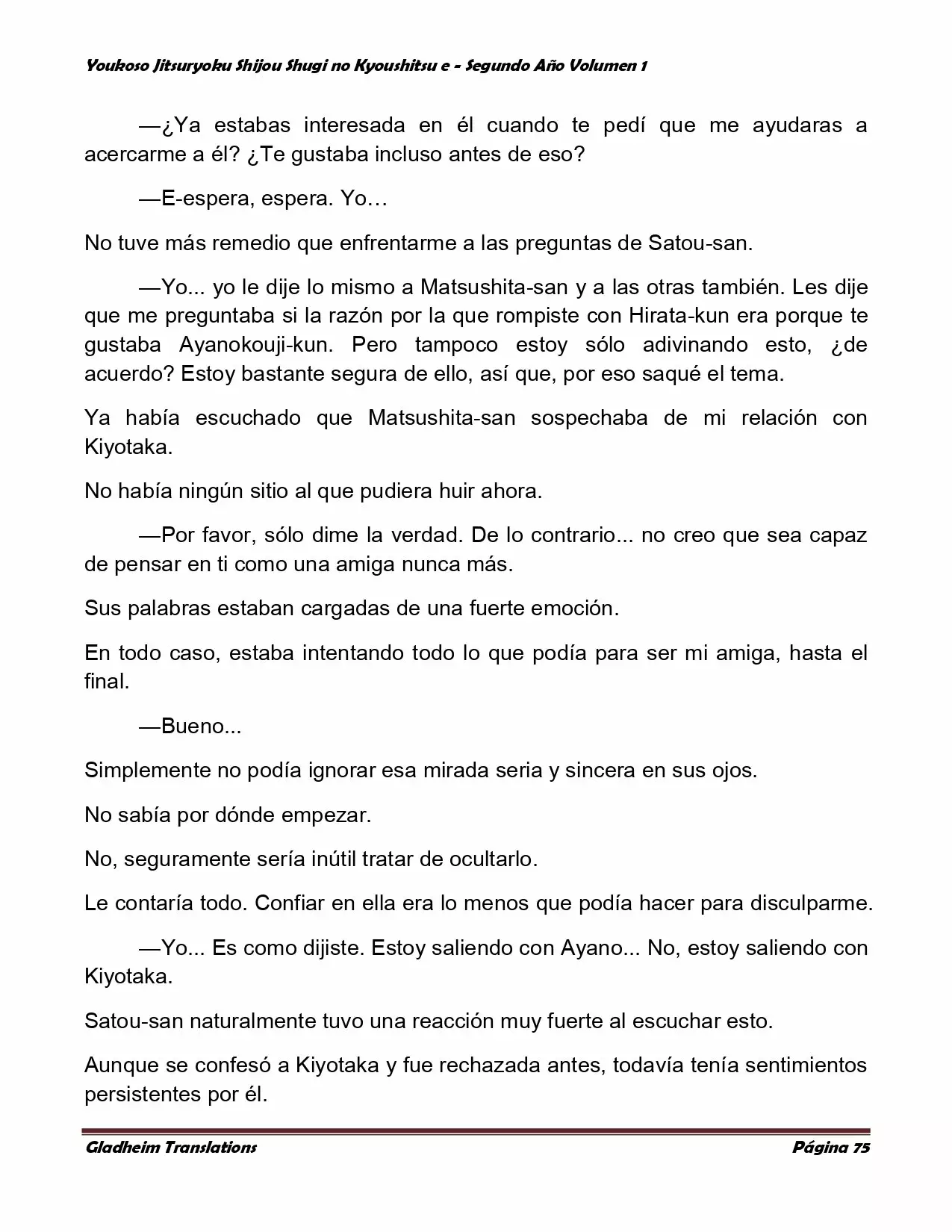 Página 75 del Manga