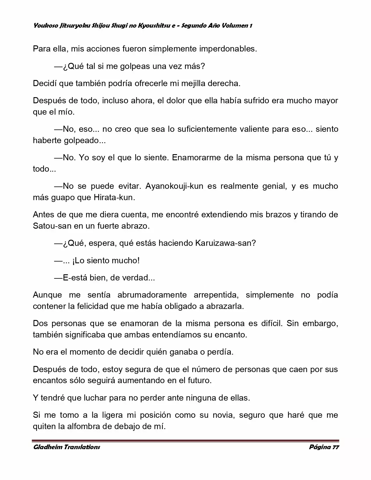 Página 77 del Manga