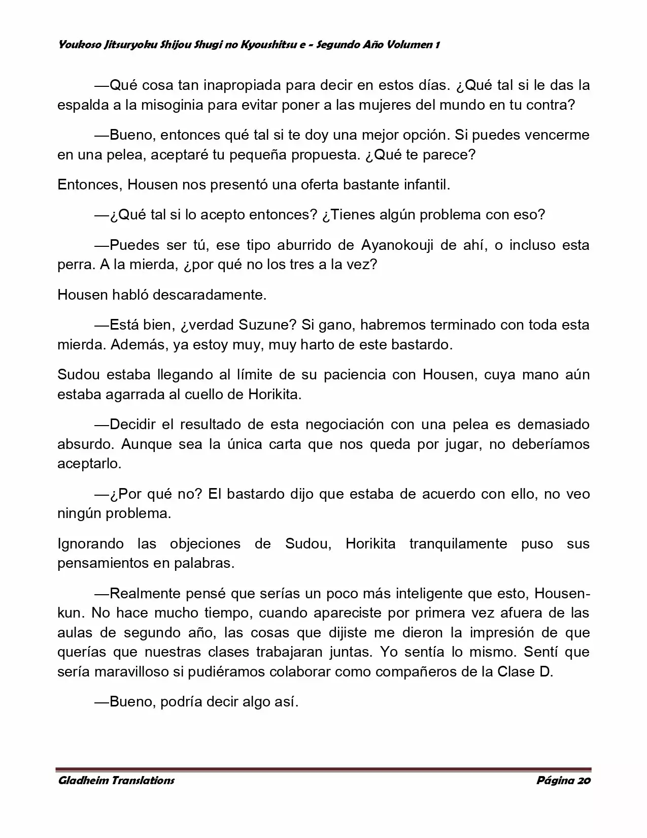 Página 20 del Manga