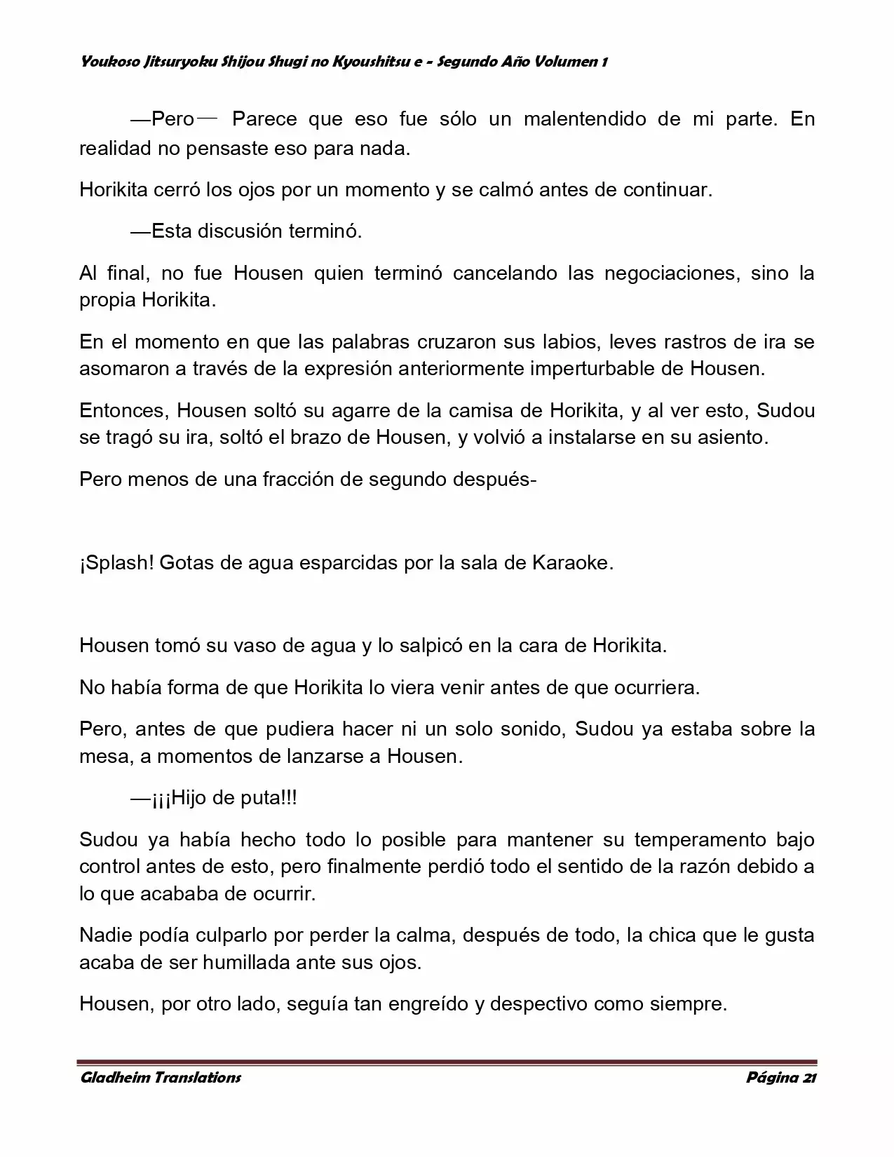 Página 21 del Manga