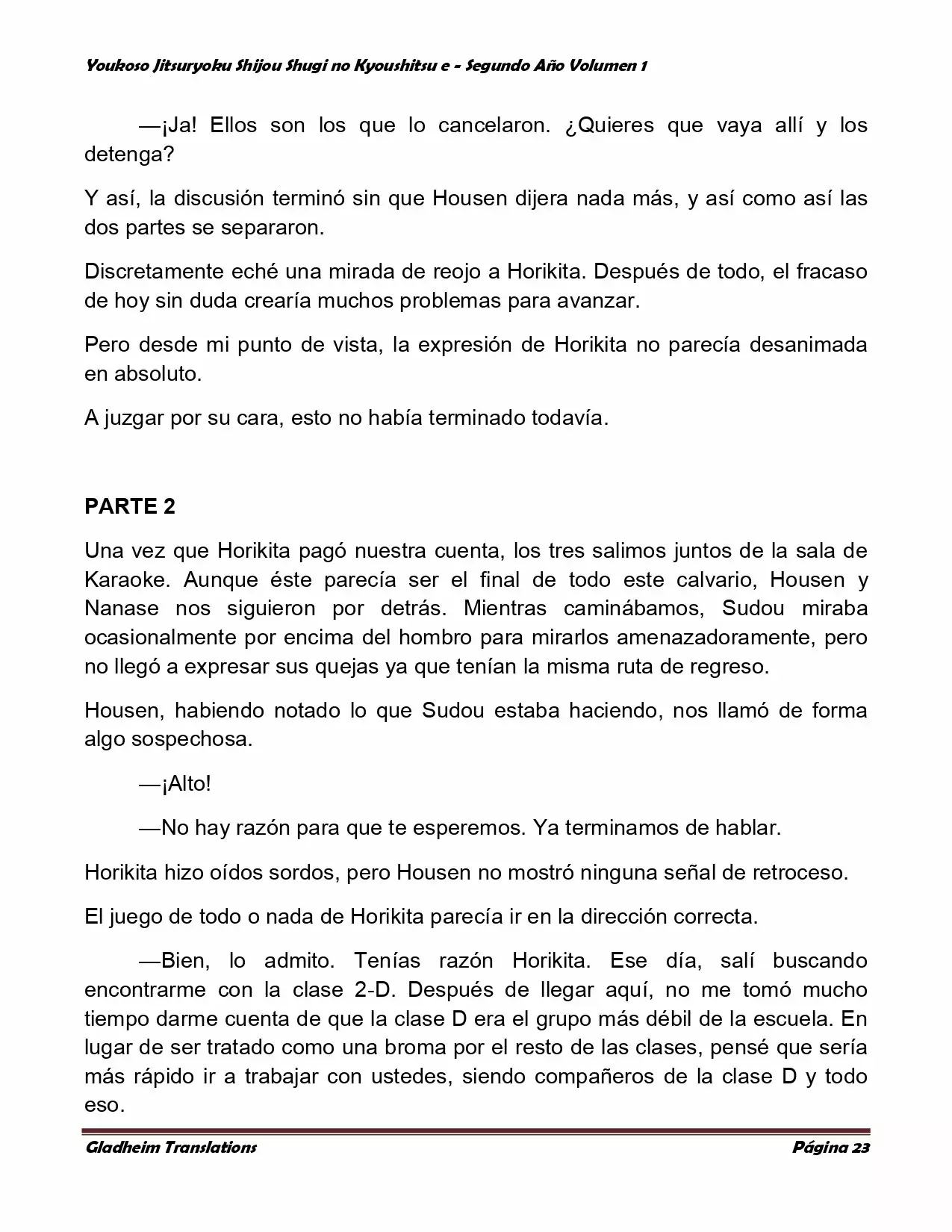 Página 23 del Manga