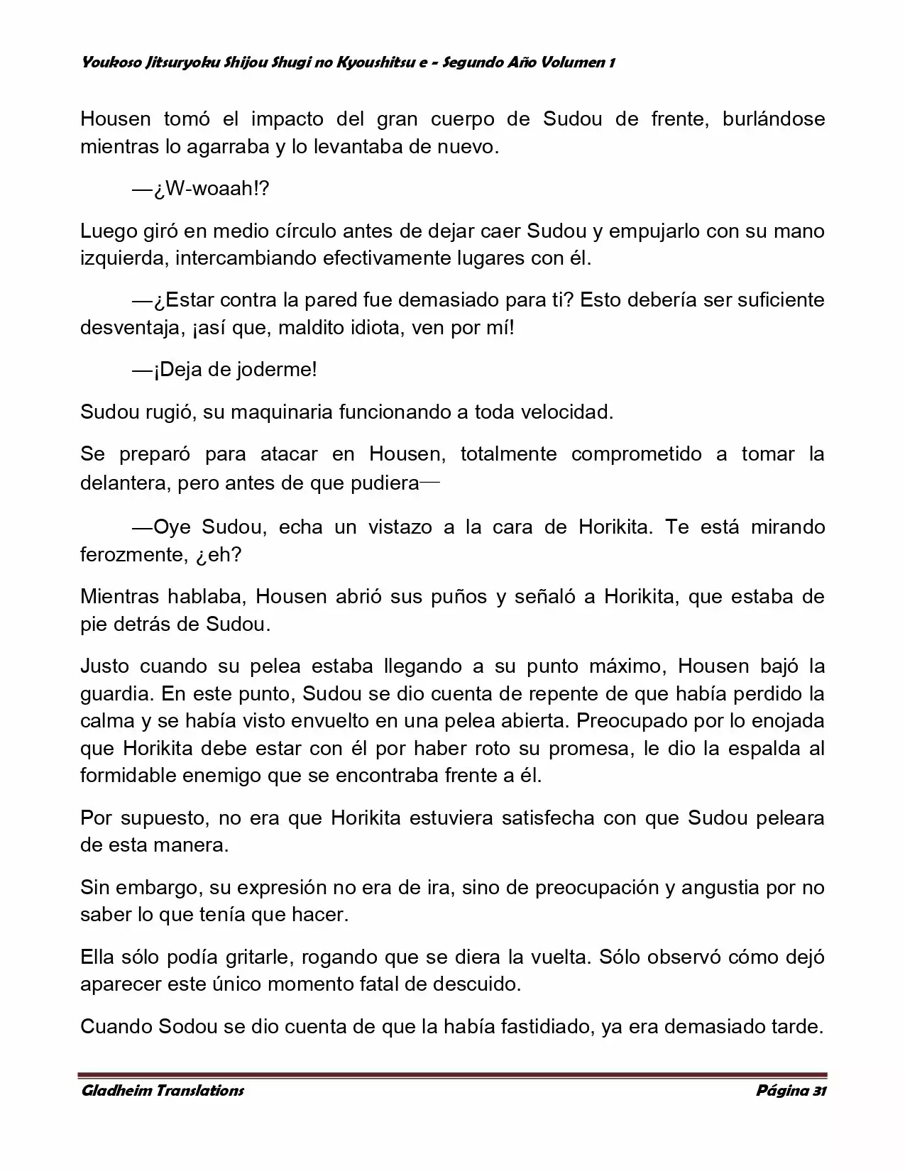 Página 31 del Manga