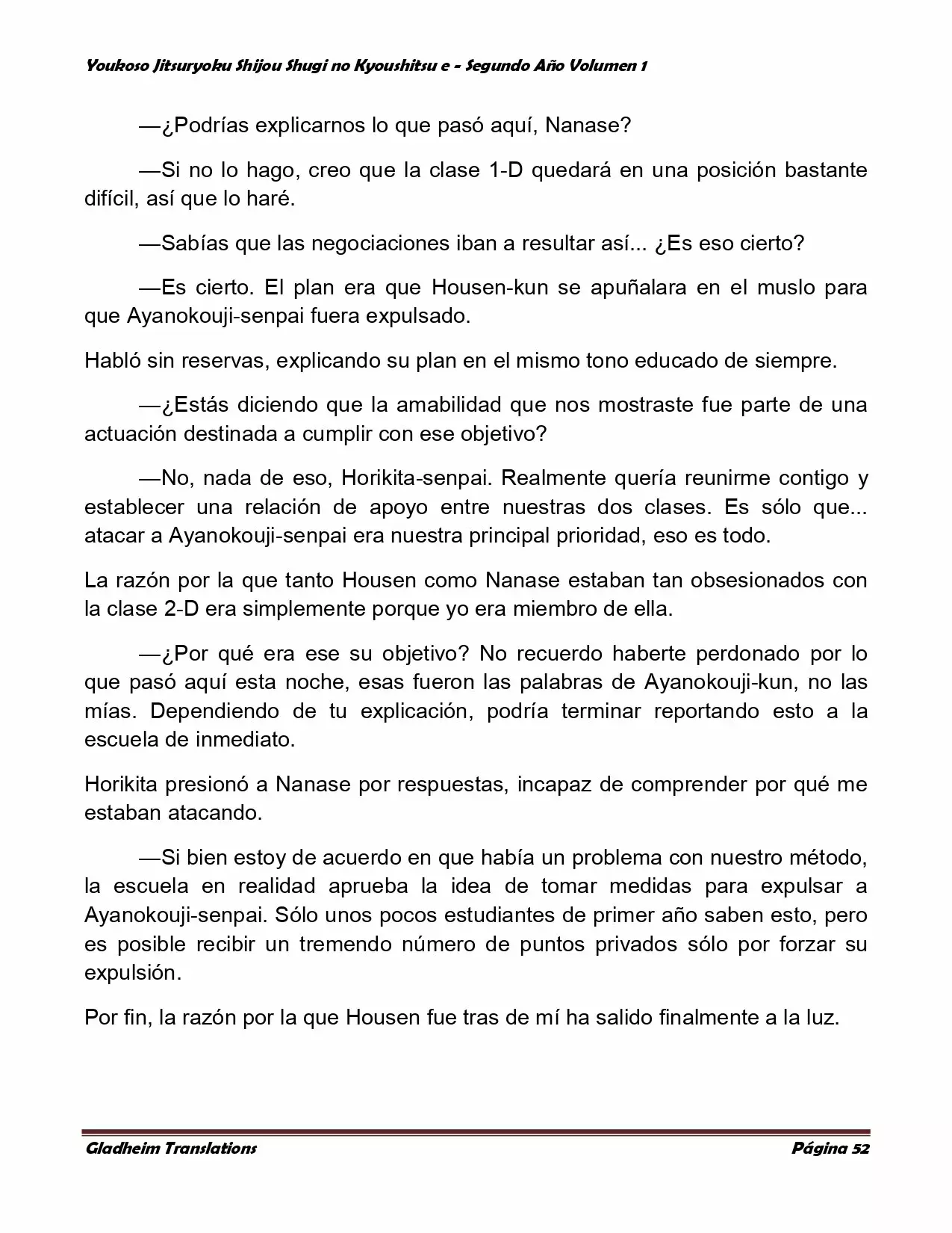 Página 52 del Manga