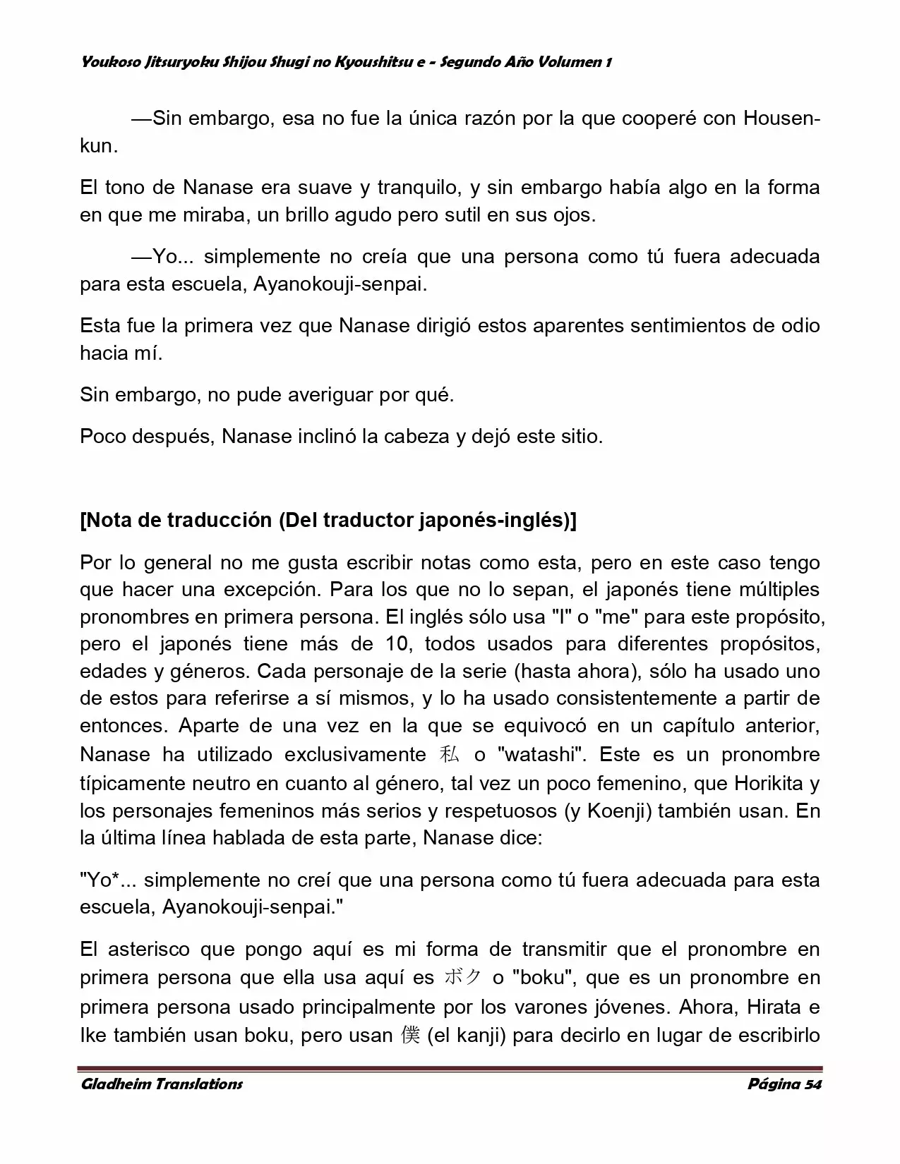 Página 54 del Manga