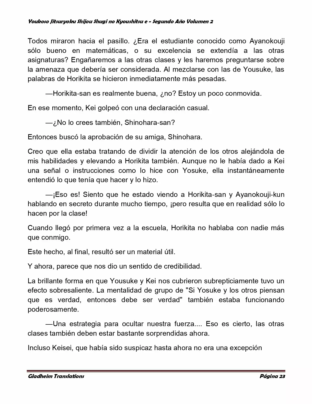 Página 23 del Manga