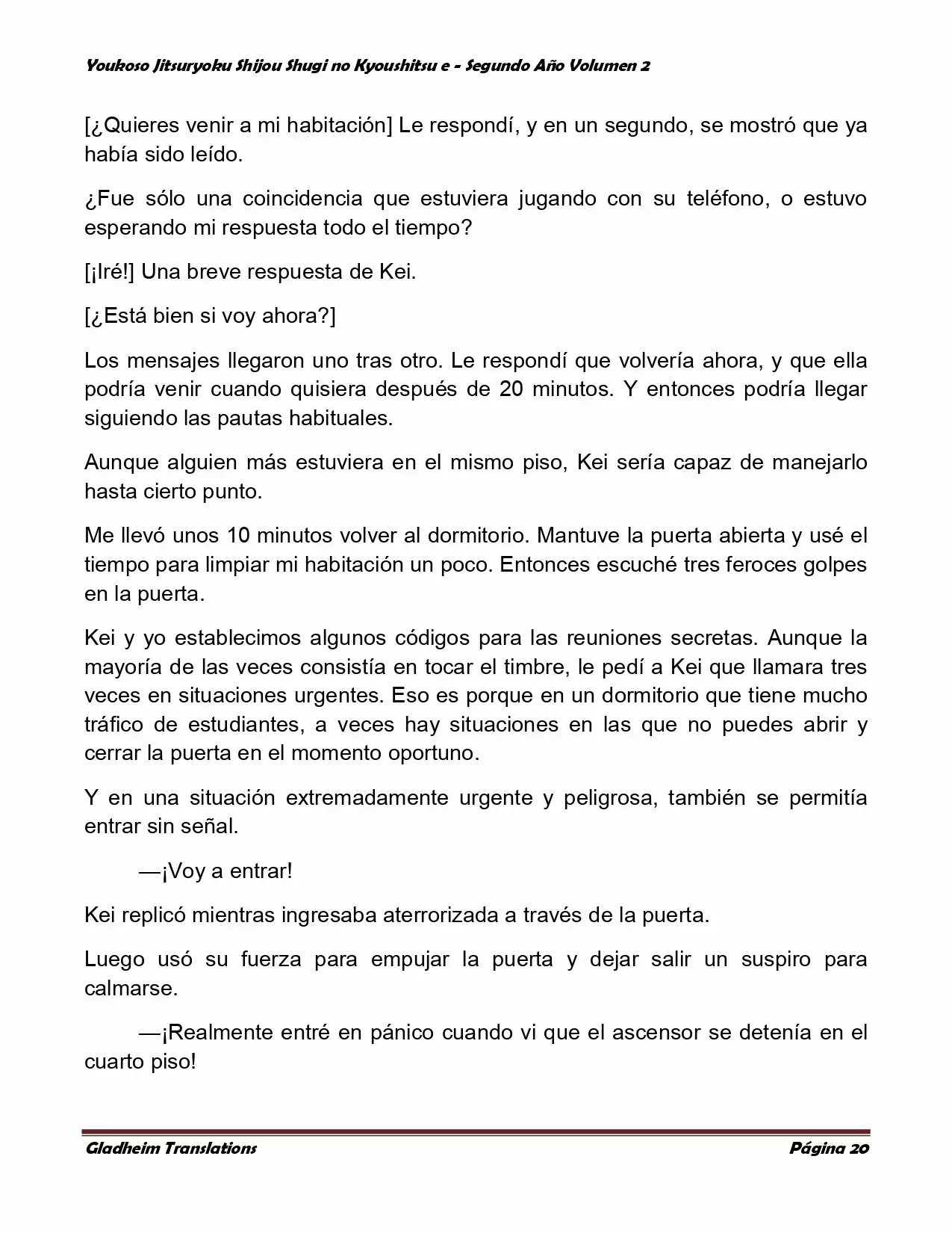 Página 20 del Manga