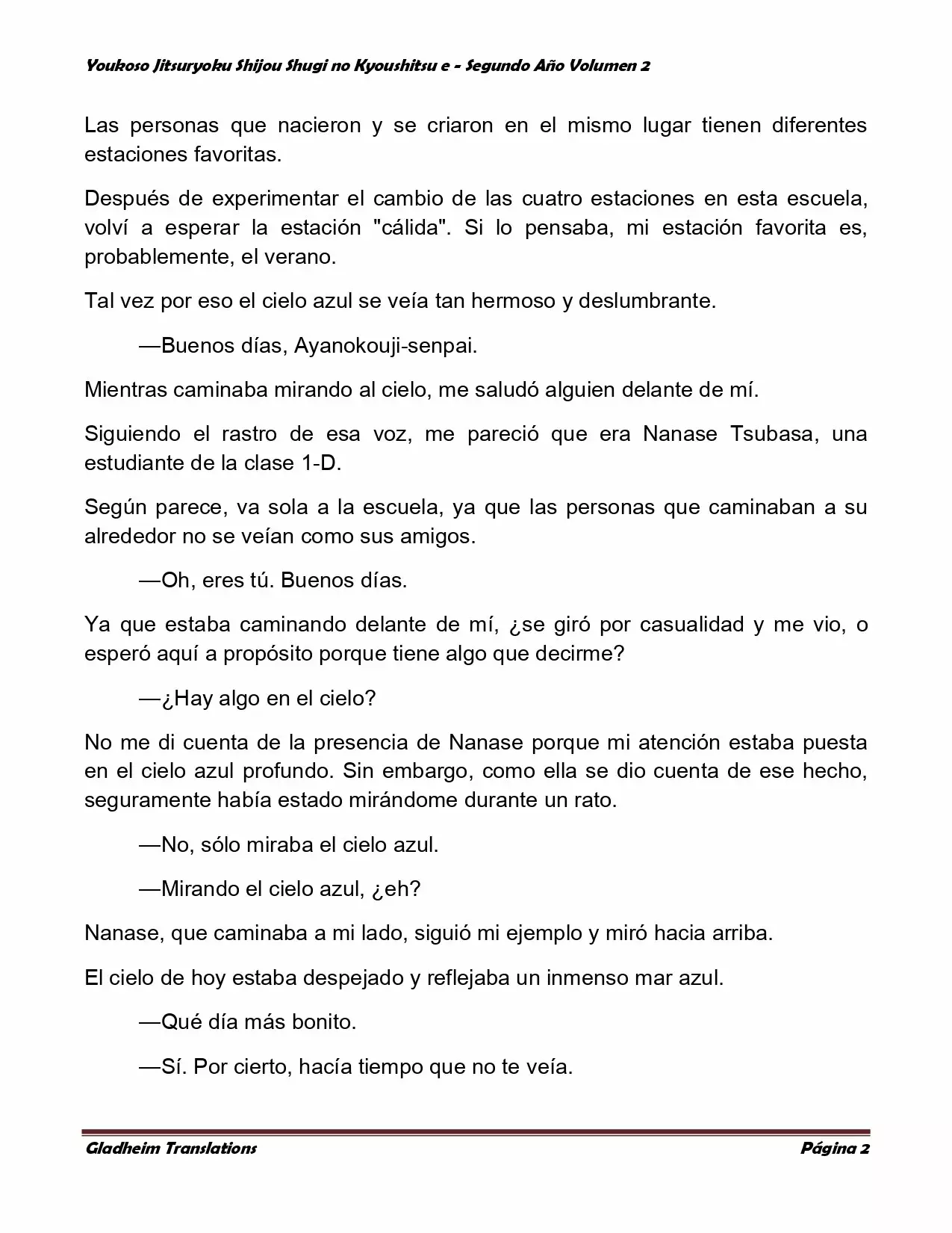 Página 2 del Manga