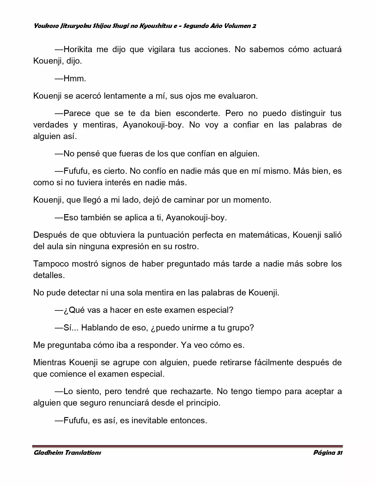 Página 31 del Manga