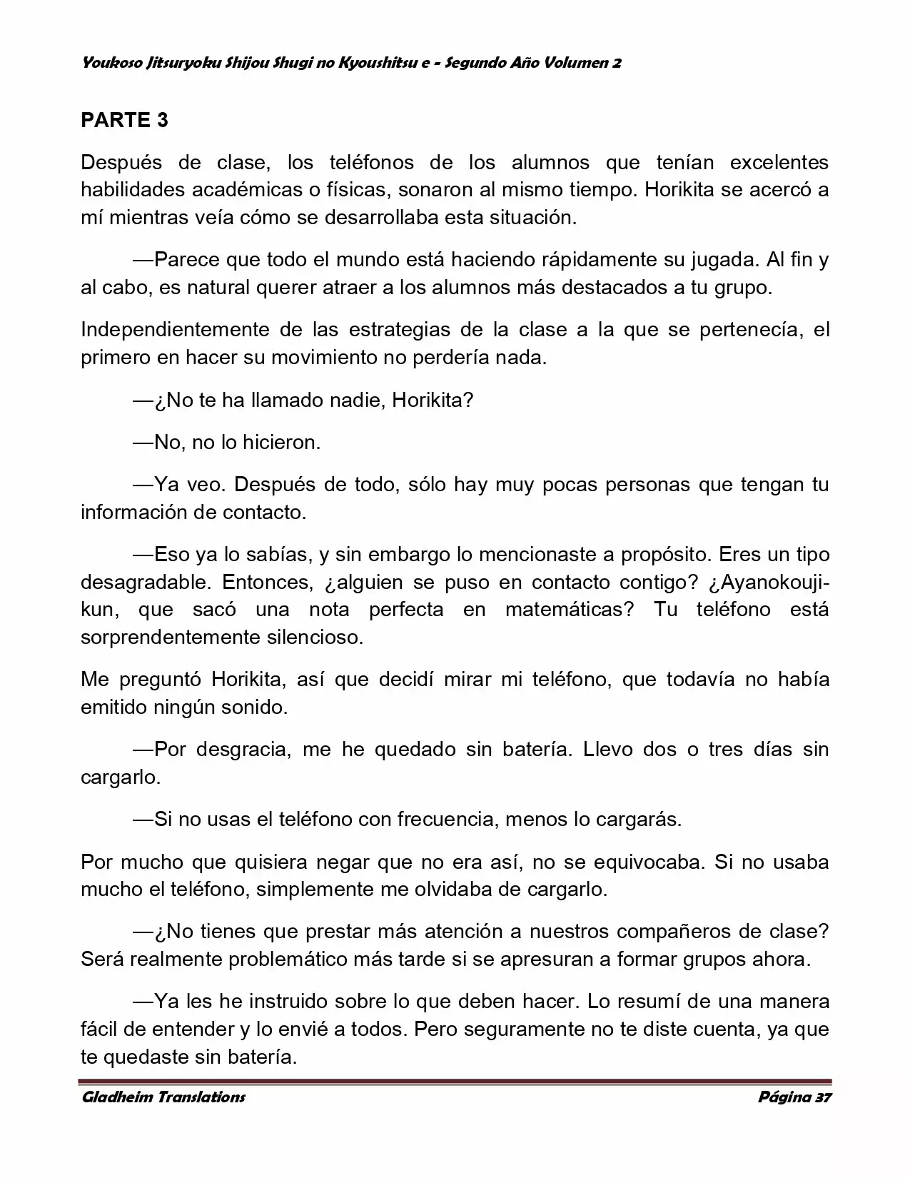 Página 37 del Manga