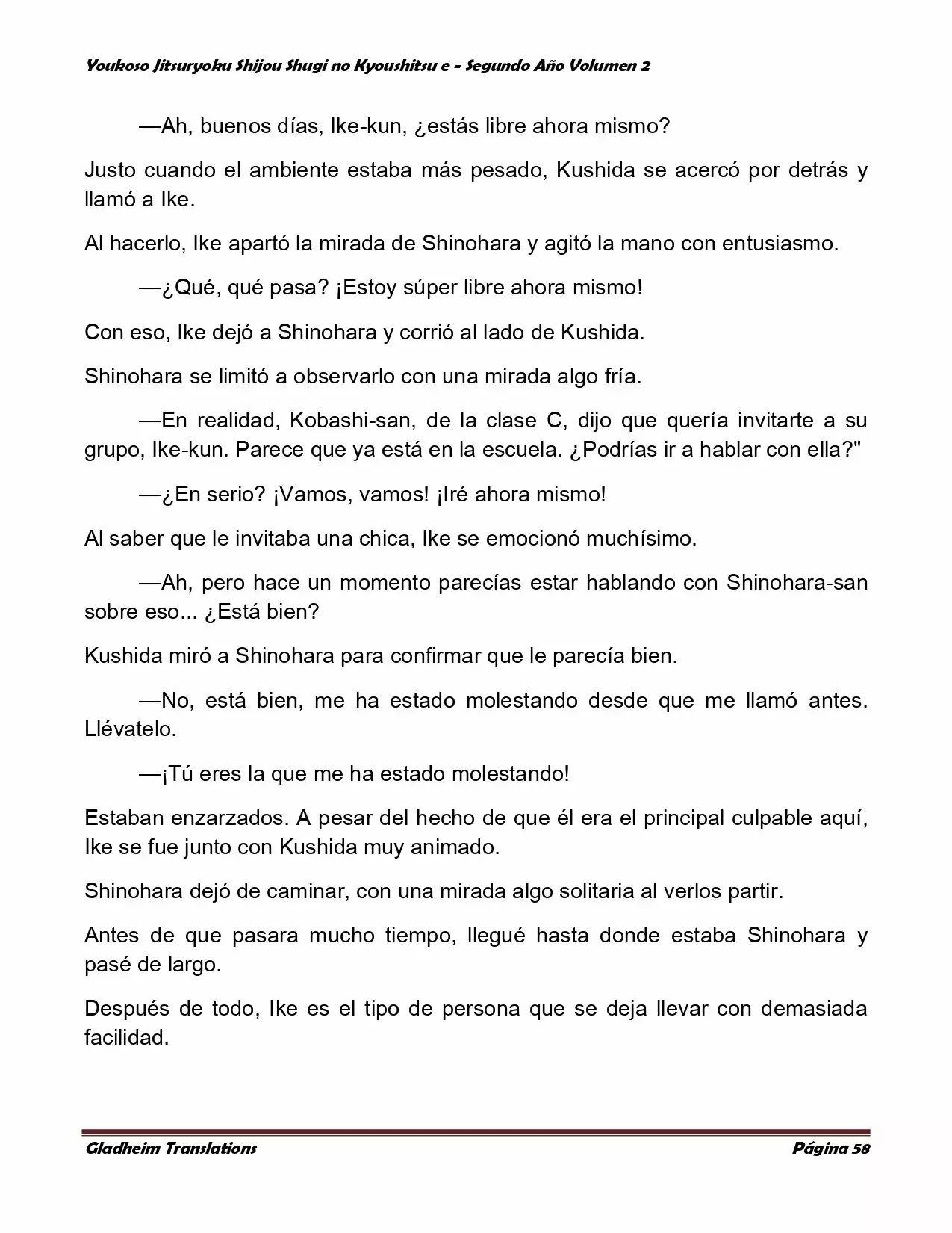 Página 58 del Manga