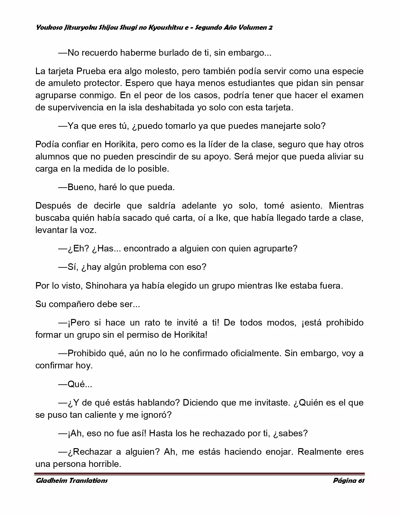 Página 61 del Manga