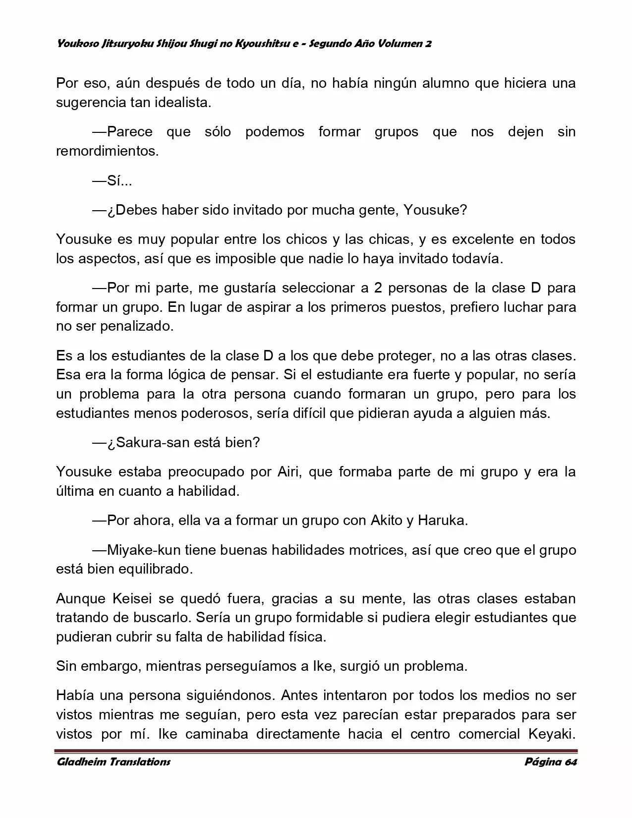 Página 64 del Manga