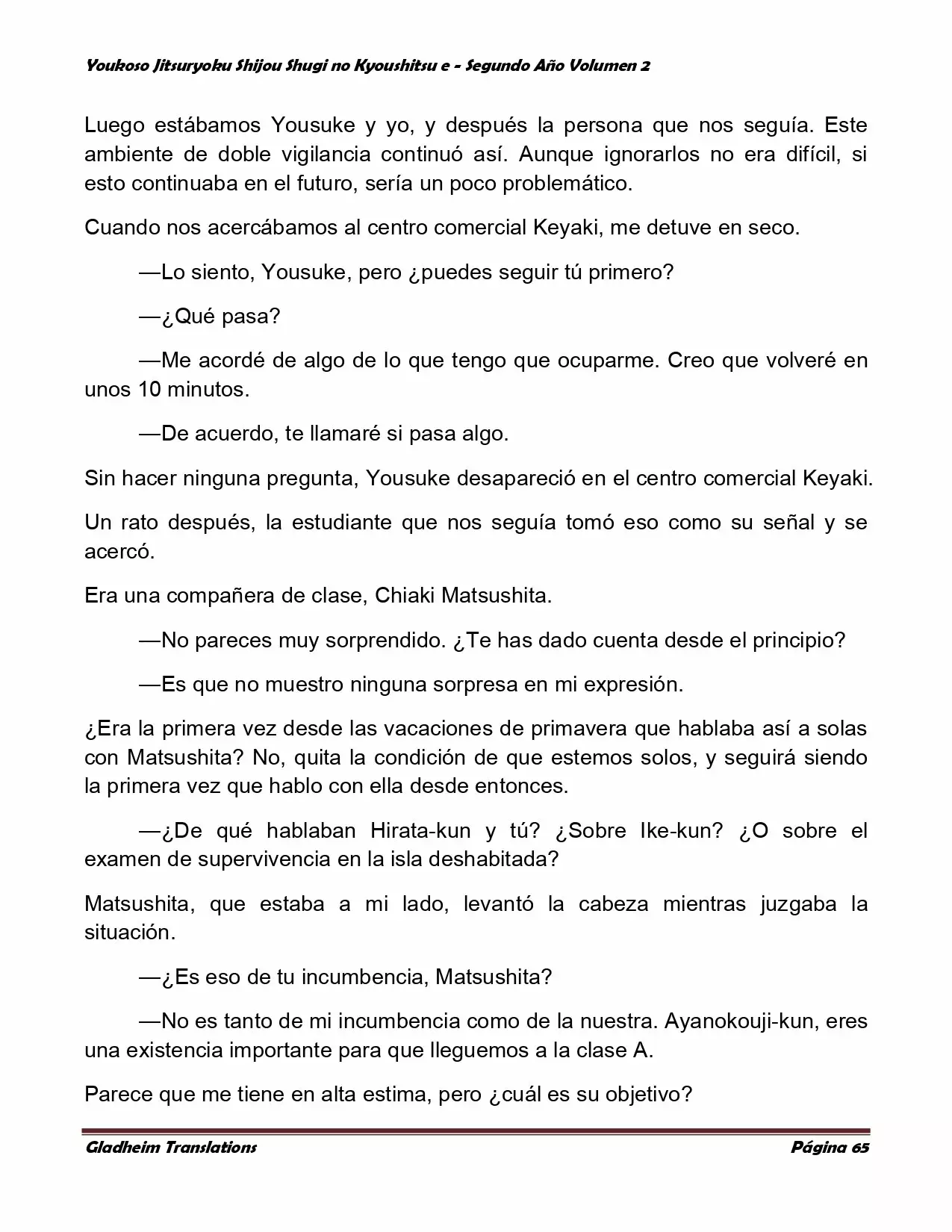 Página 65 del Manga