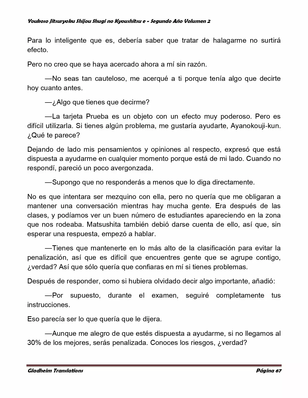 Página 67 del Manga